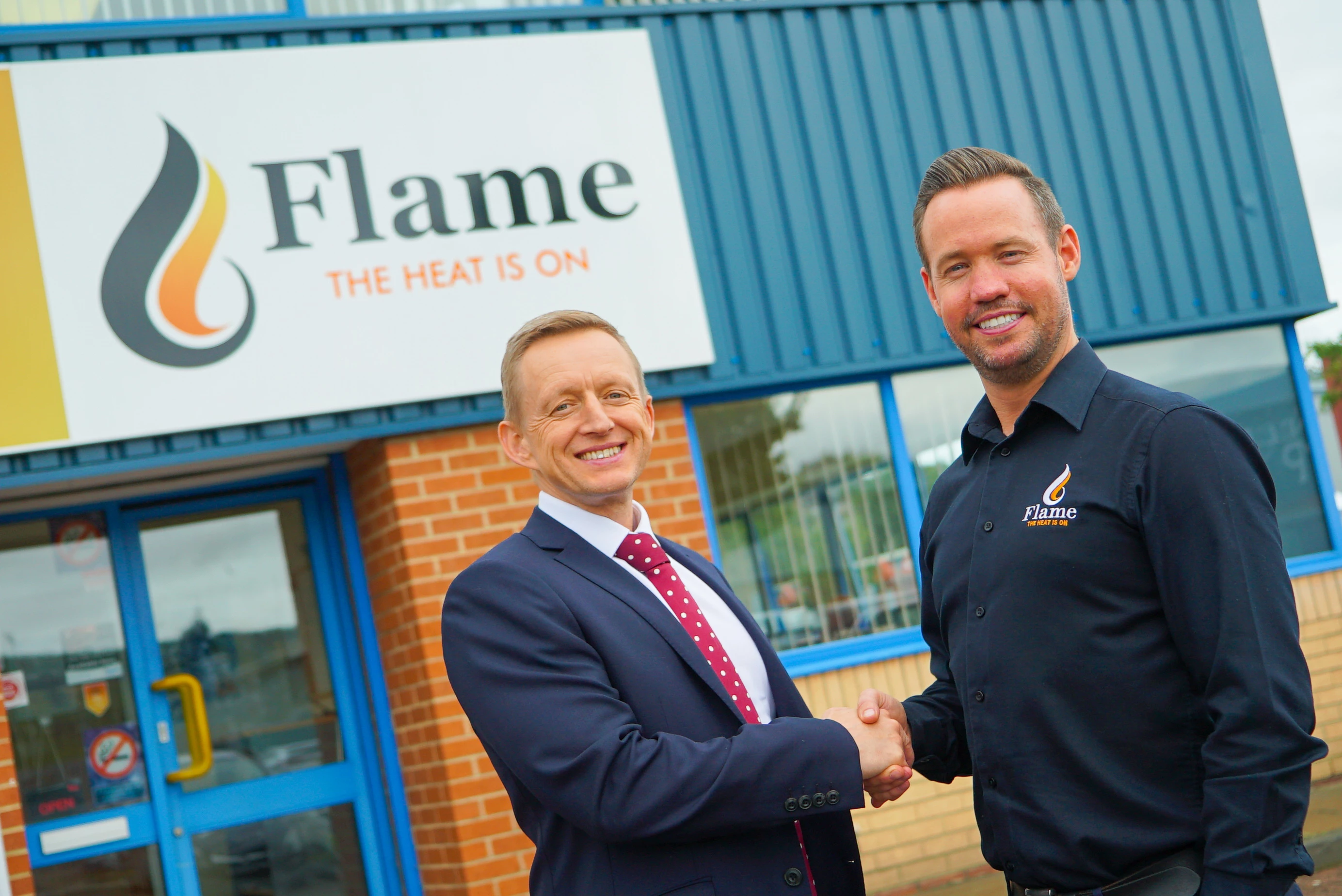 Flame heating group