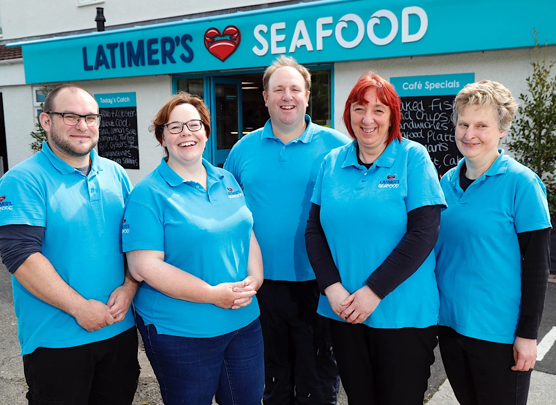Ailsa (second from the left) with Robert Latimer and team members