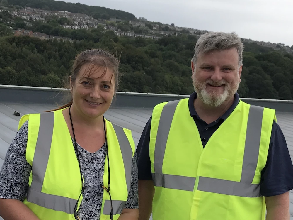Prudhoe mayor Tracy Gilmore and Essity’s Simon Edge