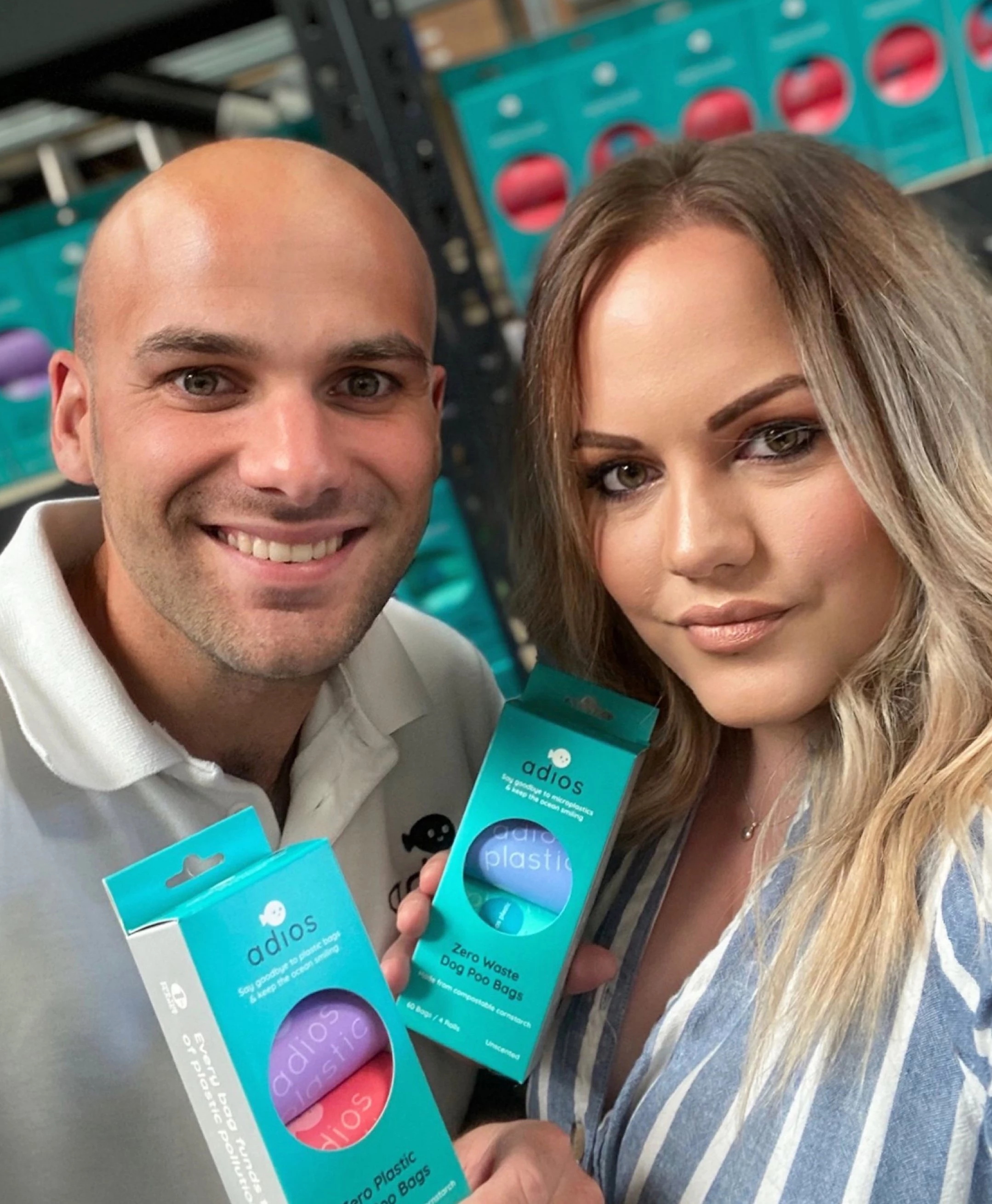 Ben and Sadie Dodd, a Kent-based husband and wife partnership who launched their plastic-free biodegradable poo bag business in 2018