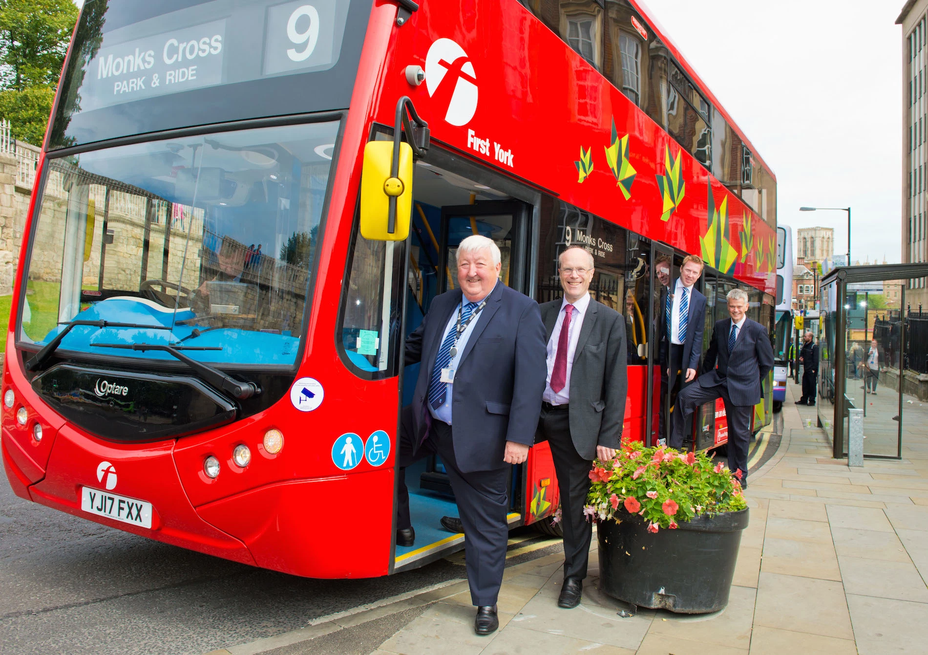 The double decker electric bus trial in York.  