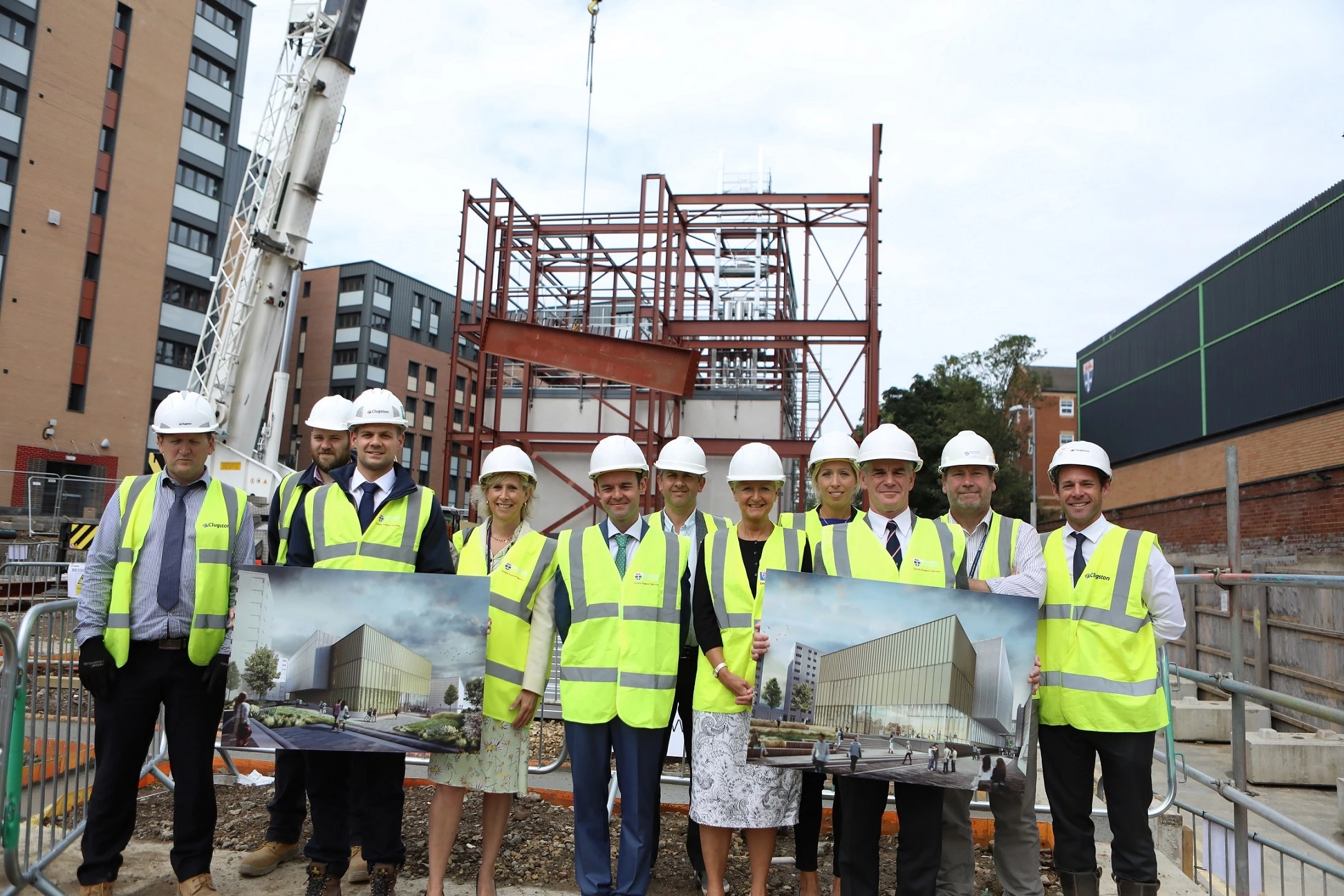 Representatives of the university, Muckle LLP and Clugston Construction