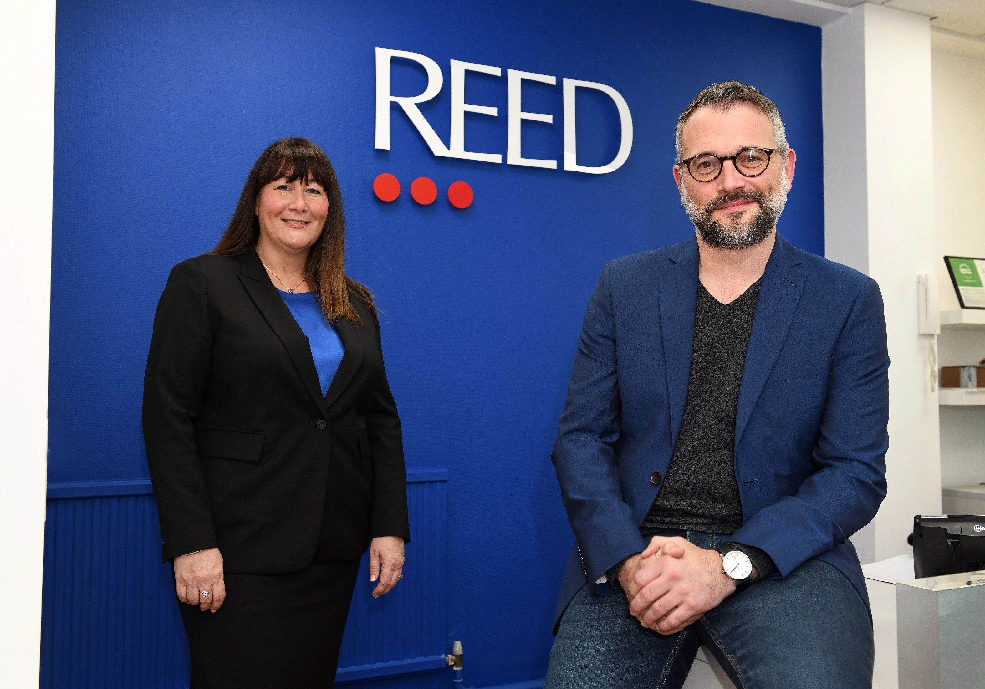 L-R: Nicola Whelan, head of delivery support at Reed in Partnership with Kieron Goldsborough, MD at Narrative
