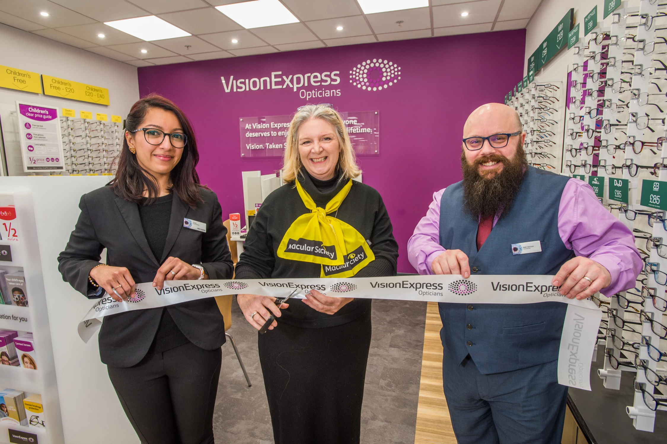 Charity ambassador opens new South West opticians