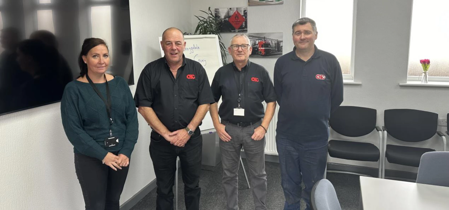 Pictured, from left to right, are CSG's Michelle Barlow, Ian James, Phil Manley and Darren Litherland