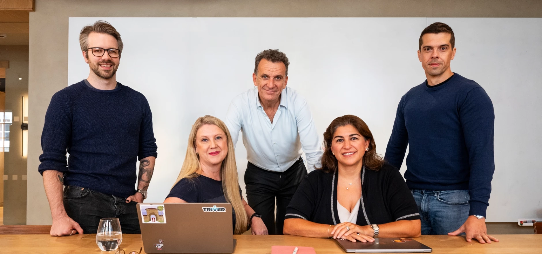 Jerome Le Luel, CEO (centre) and TRIVER leadership team.jpg