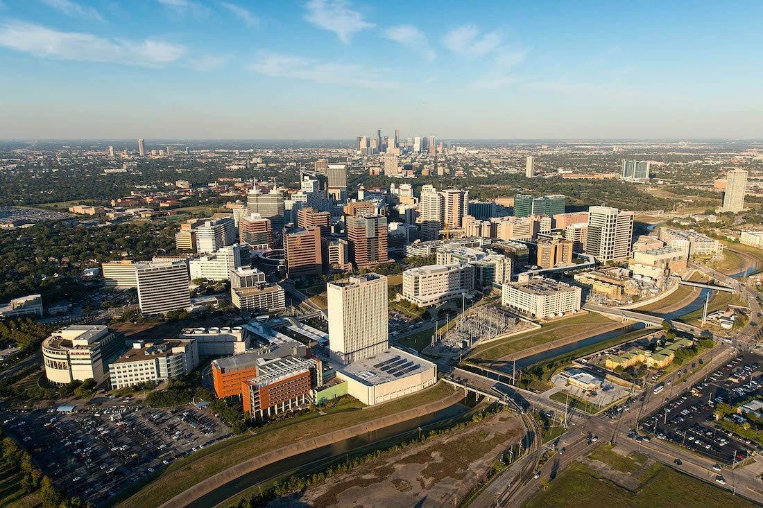 Several UK healthcare trusts are in talks with institutions at the TMC (pictured) in Houston