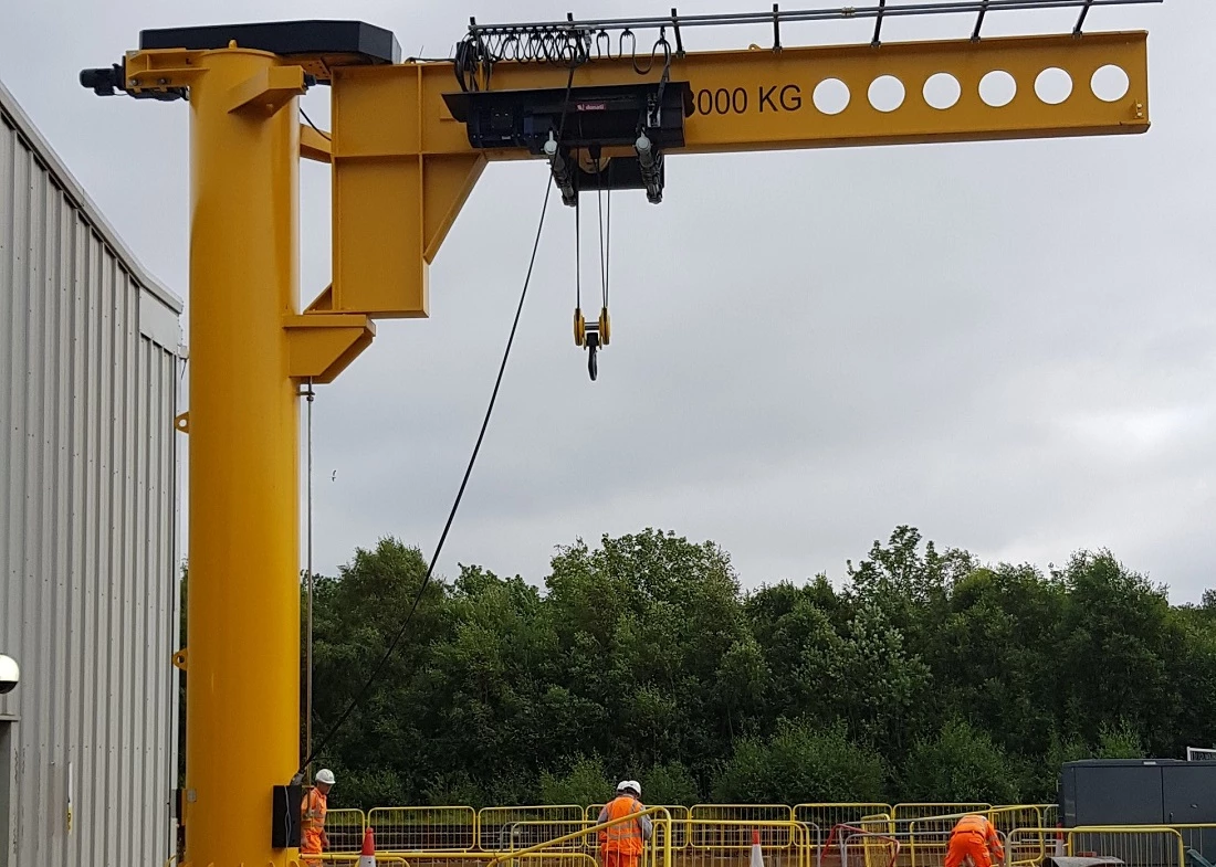 Mechan's new crane installed at the Kirkdale depot in Liverpool. 