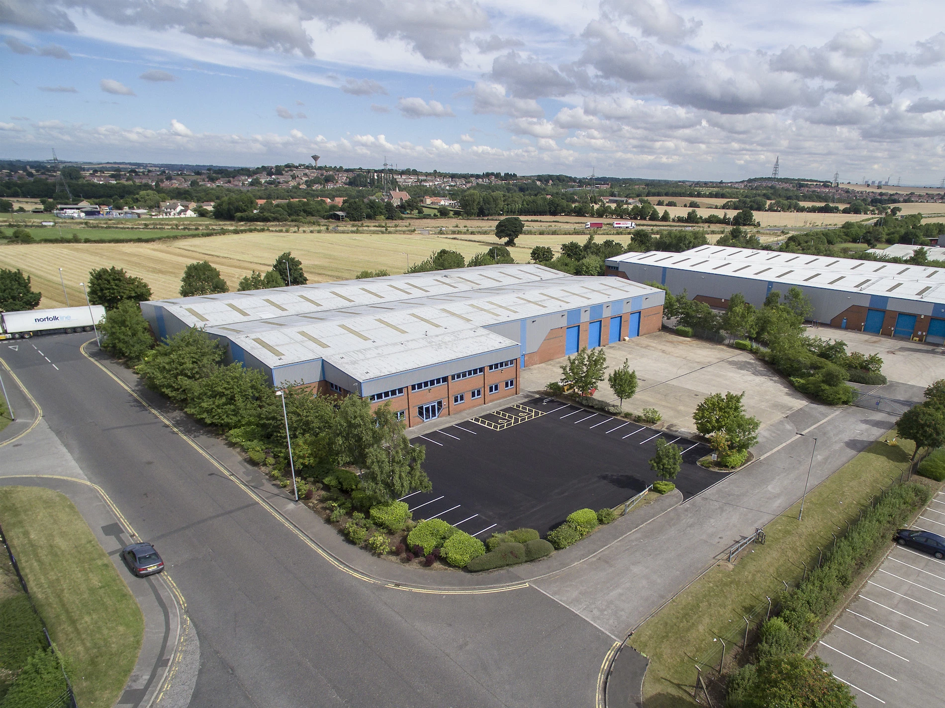 The 44,000 sq ft warehouse at South Elmsall, near Wakefield. 