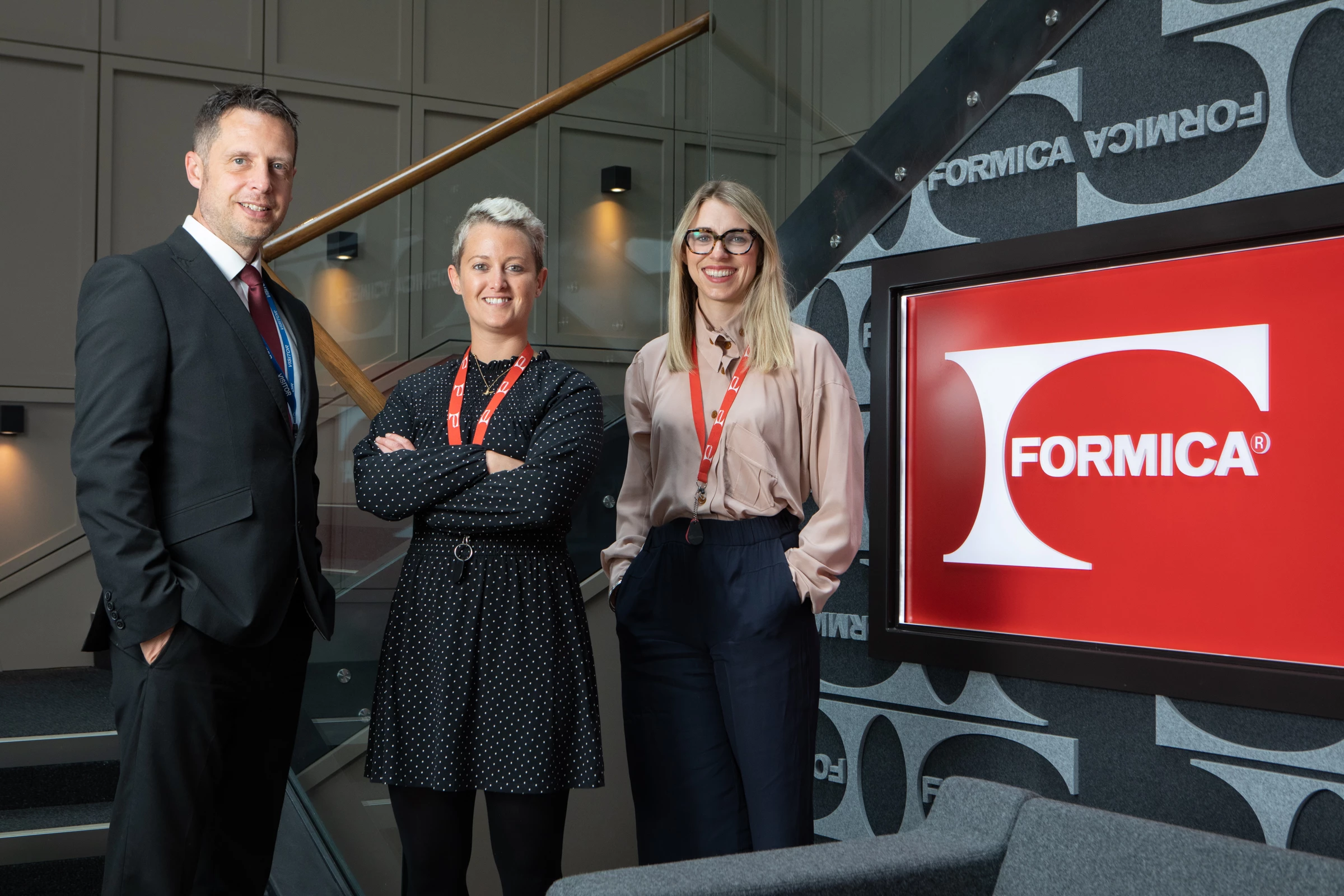Paul Willard, Head of Business Development at Newcastle College, Victoria Scott, European Talent and Reward Manager at Formica and Adrienne Bishop, European Procurement Category Manager at Formica.