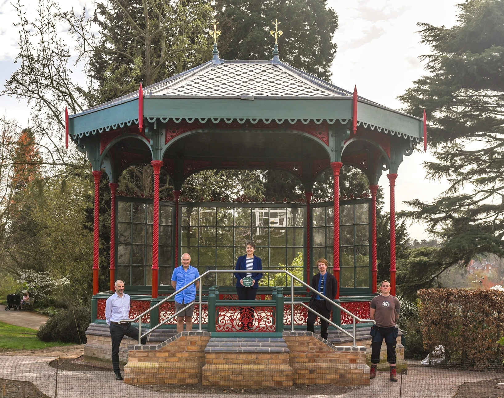 The new bandstand is unveiled at the Birmingham Botanical Gardens