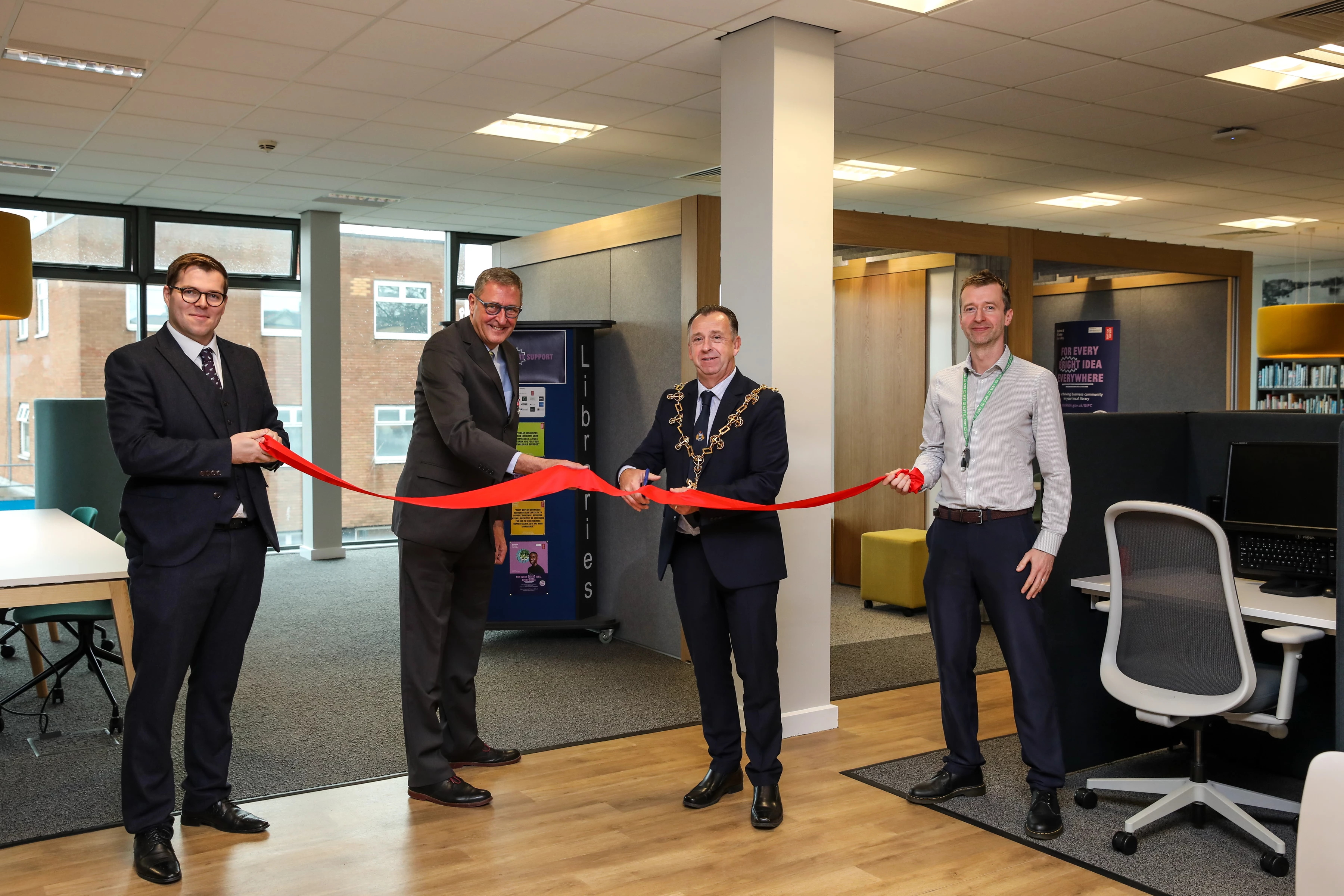 Mayor of Stockton-on-Tees, Cllr Kevin Faulks, officially opens the Business & IP Centre Tees Valley