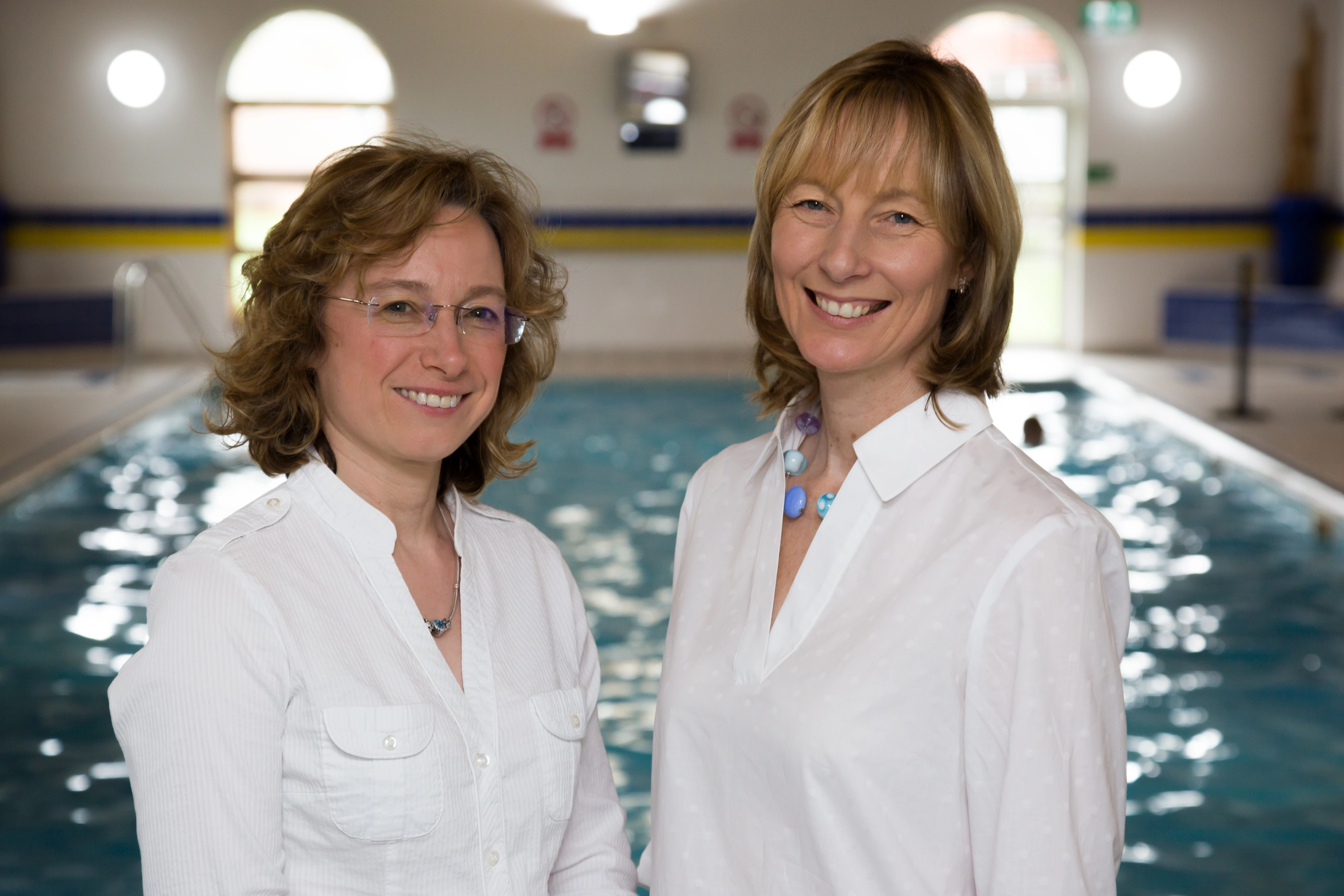 Jo Stone and Tracy Townend, directors of baby and child swim school franchise Puddle Ducks.