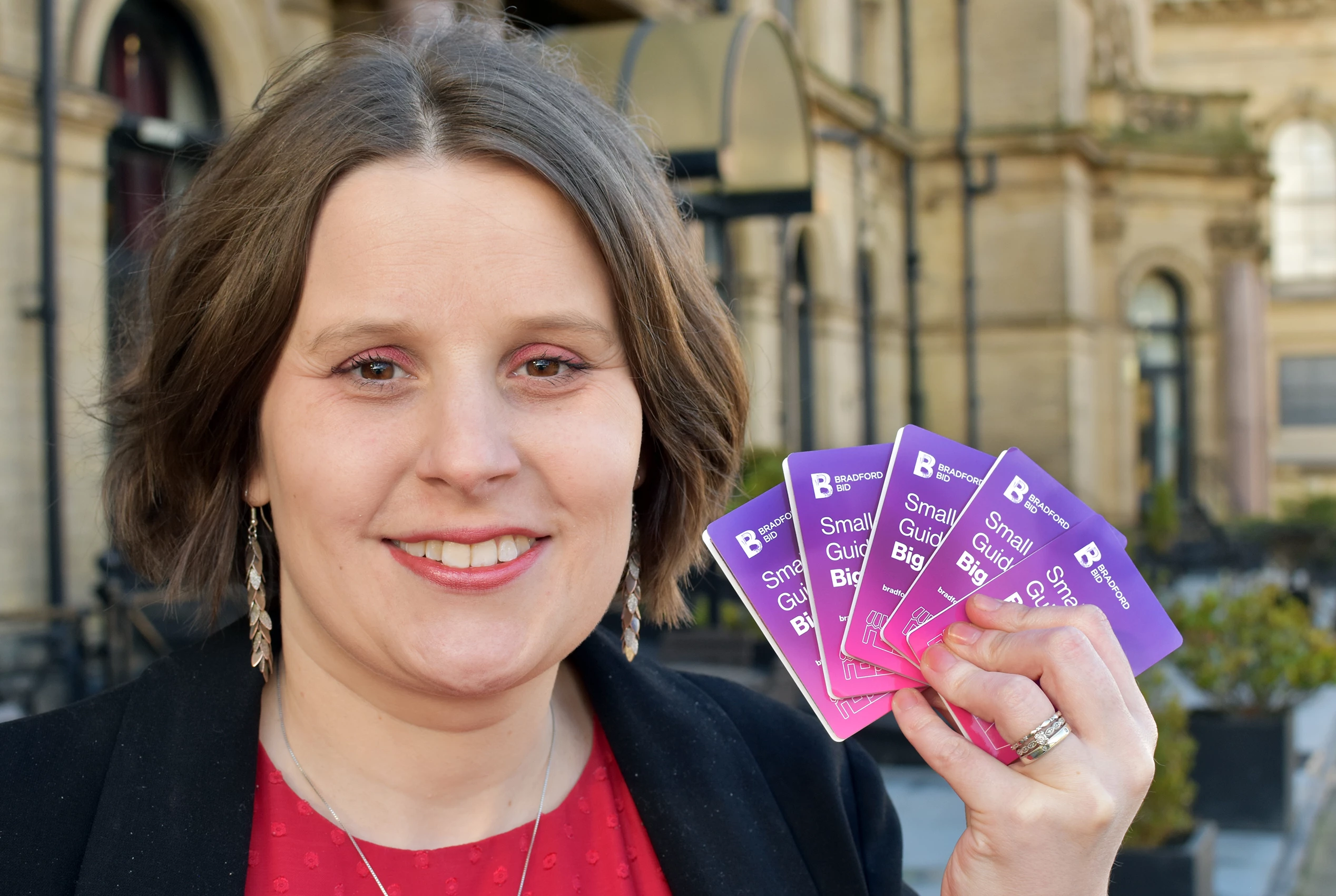 Bradford BID's Nikki Chadburn  with the Small Guide to a Big City