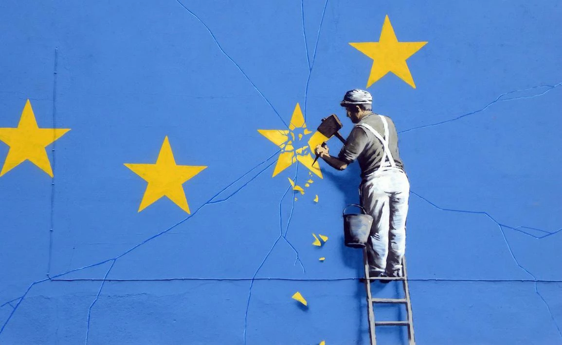 Banksy's Brexit mural.