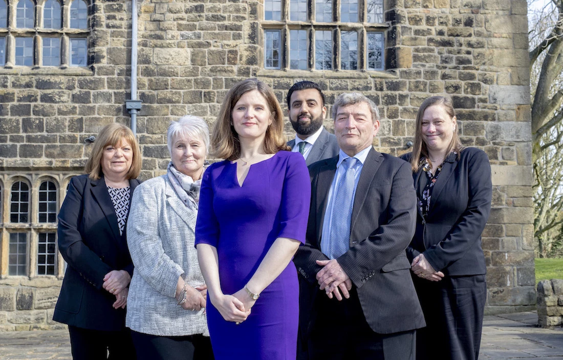 L-R Paula Cripps, Patricia Langton, Claire Roberts, Yasser Shafi, David Butterfield and Julie MacGregor from Eatons Solicitors copy