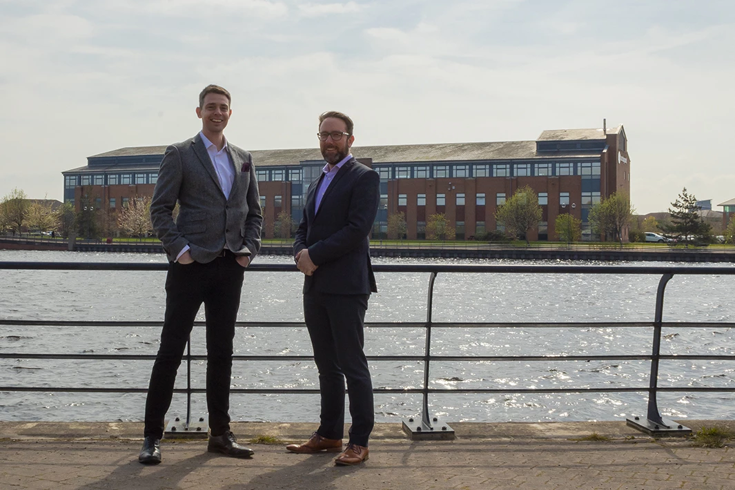 L-R) David Dixon, investment manager at DigitalCity and Paul Drake, operations director at Sapere