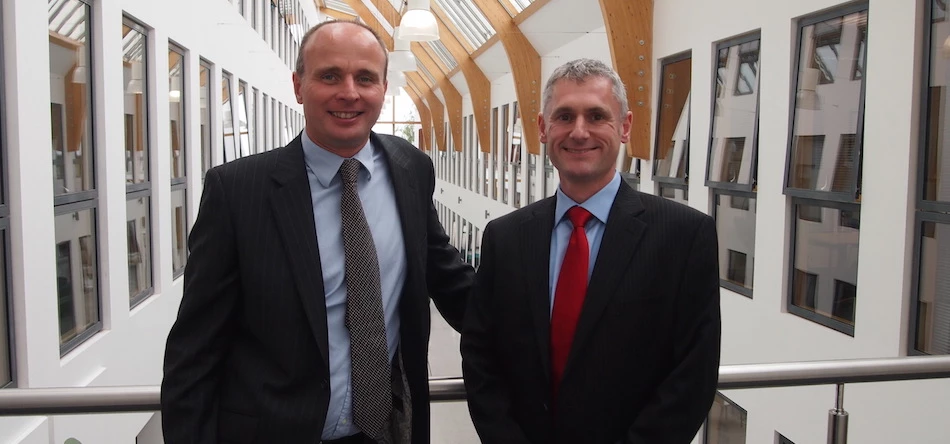 DSW’s corporate finance director for Yorkshire and the North East, Roger Esler (left) with Rob McCarthy, head of DSW’s transaction services team in the two regions