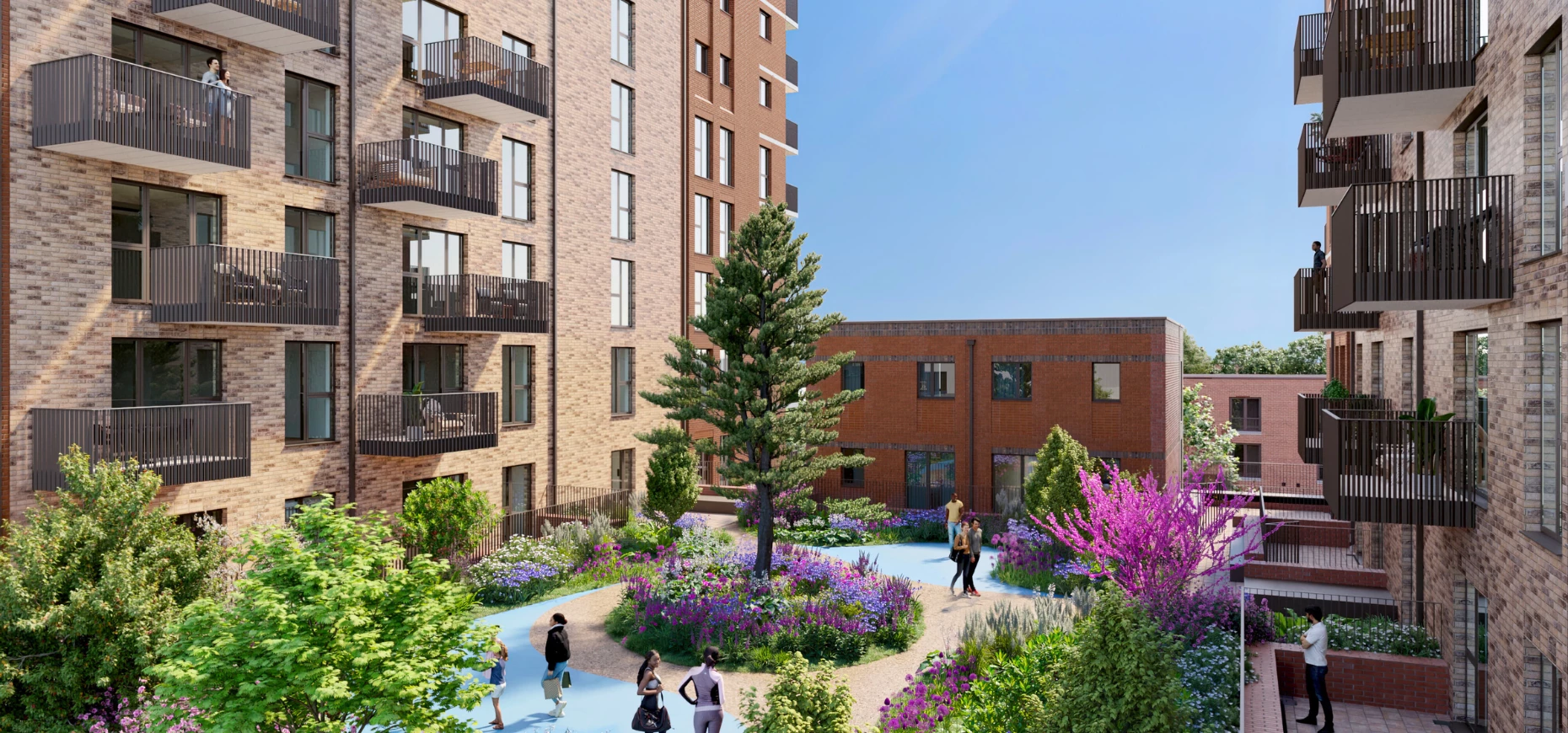 A CGI render of the new Heybourne Park development in London.