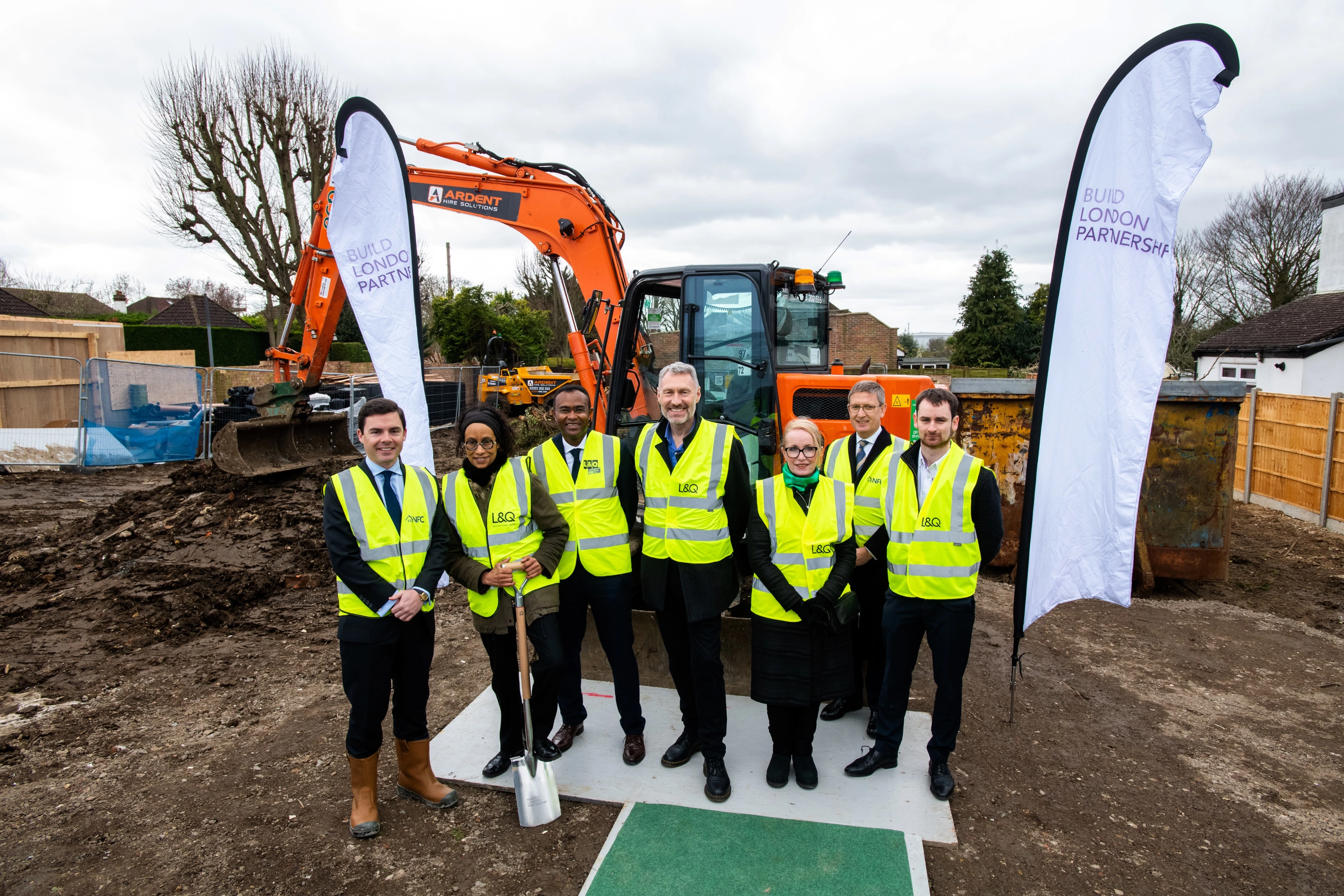 Ben Laryea, Chief Executive at Ekaya Housing Association with his team