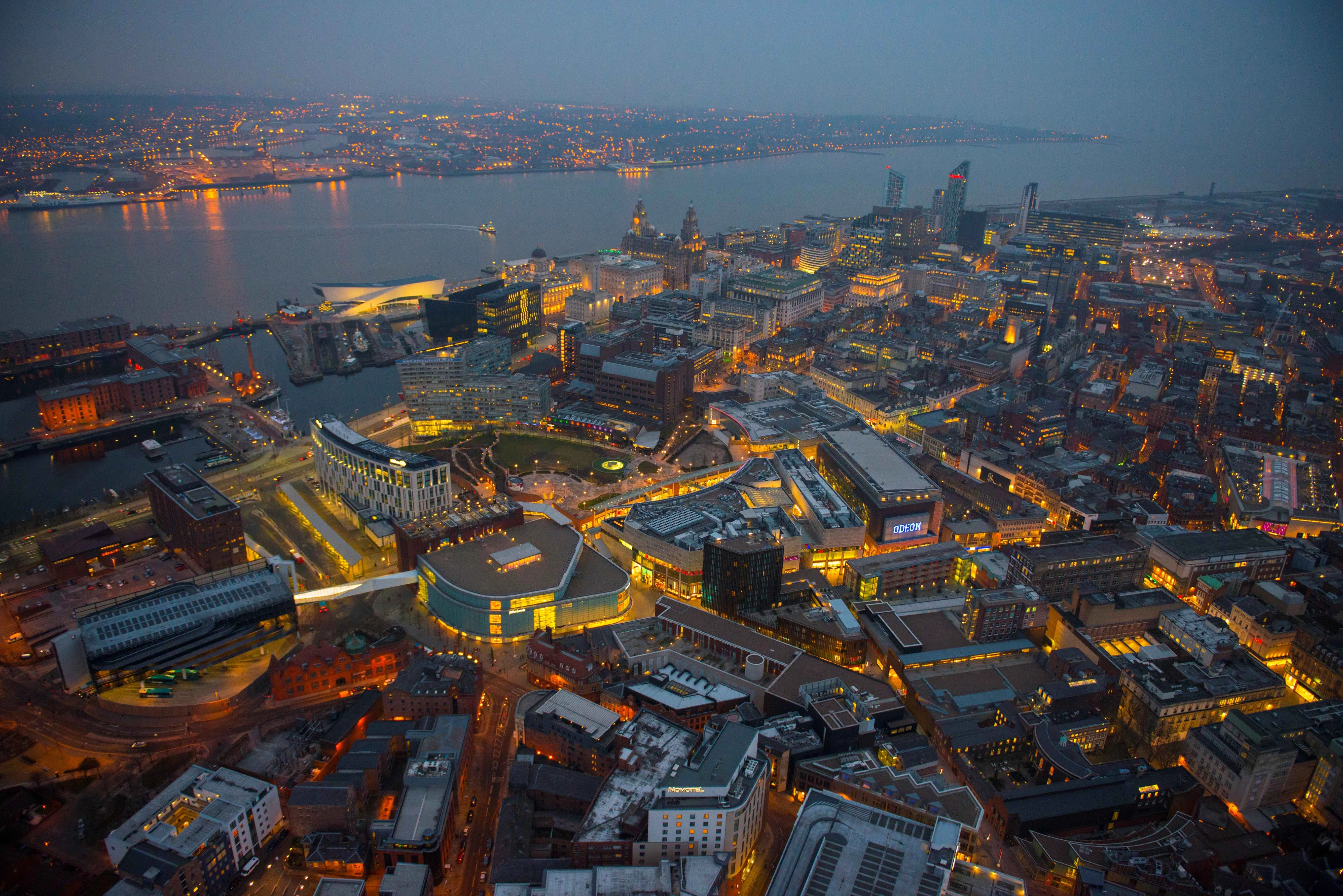 Liverpool ONE at night time
