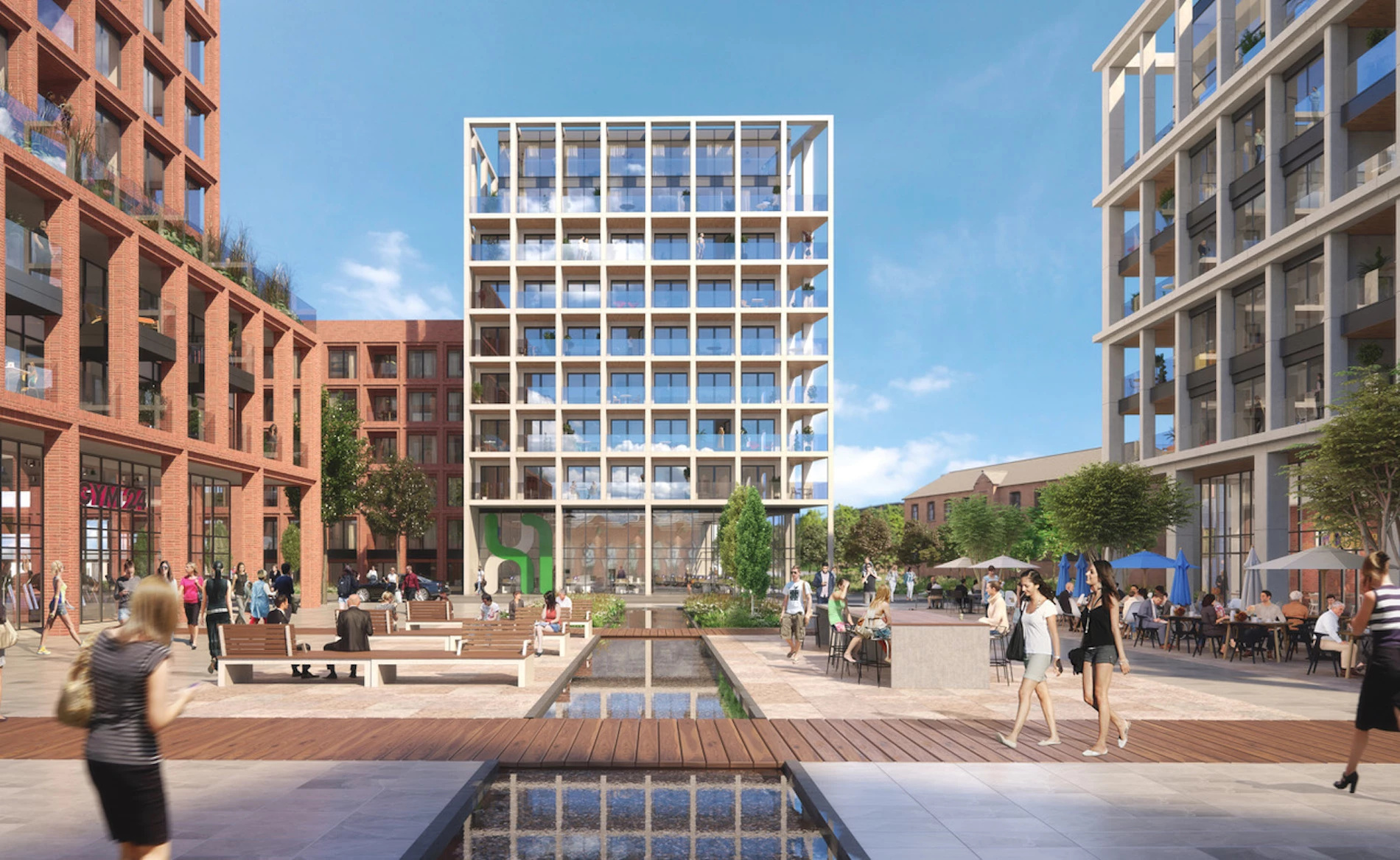 CGI of the mixed-use development in the South Bank area of Leeds. 