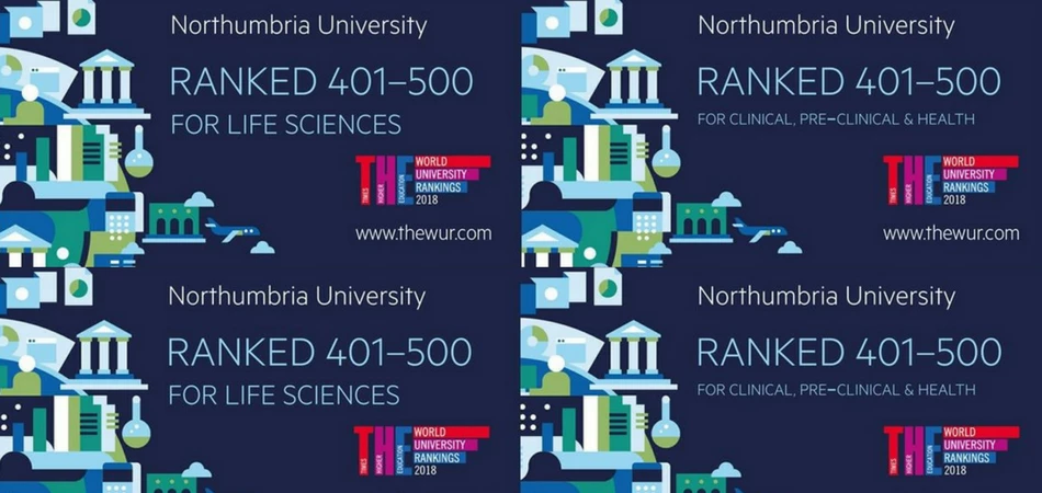 Northumbria University’s health and life sciences courses now rank in the top 500 in the world