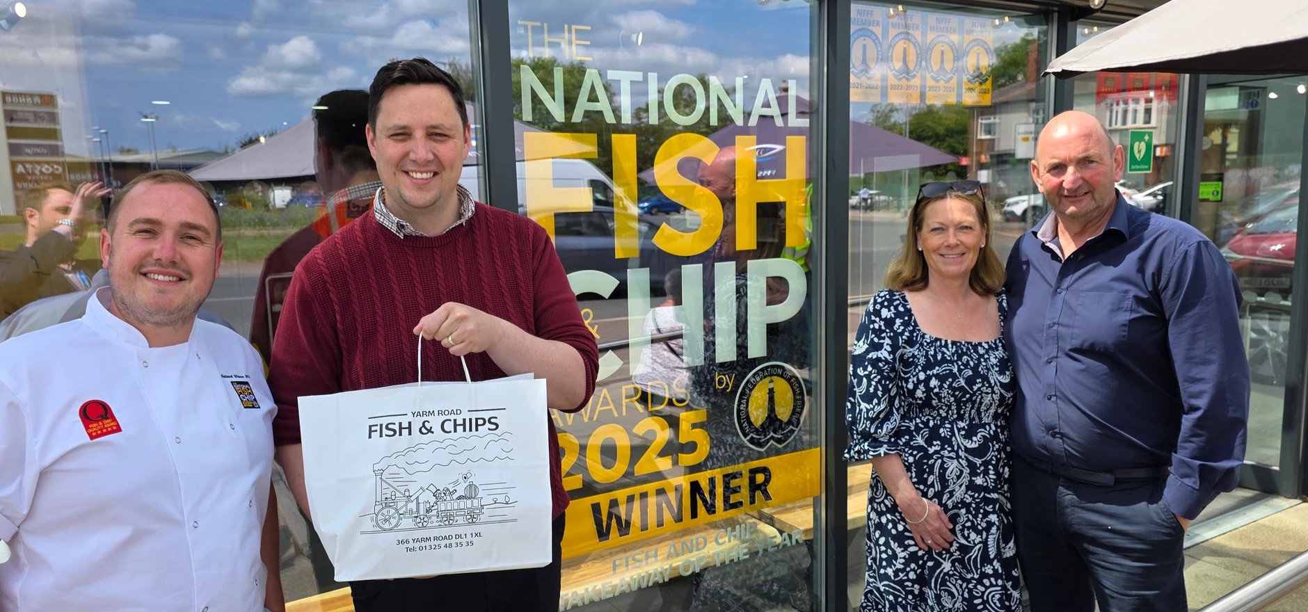 5 From left to right Will Burrell, Ben Houchen, Julie Burrell and Graeme Burrell.jpg