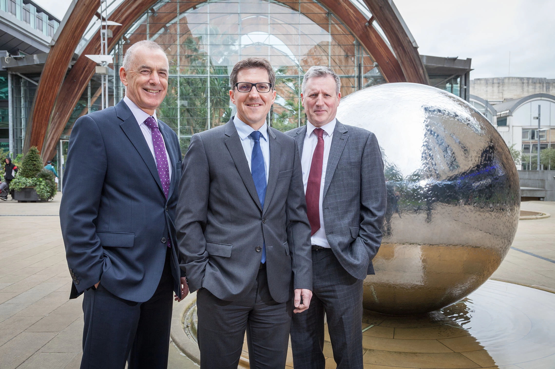 Taylor&Emmet's new property consultants, John Outram (left) and Steve Hinshelwood (right) with head of department, Neil Riley. 