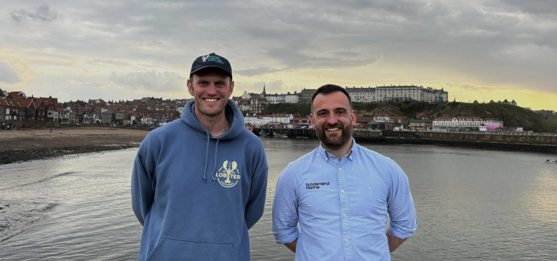 Joe Redfern, Manager of the Whitby Lobster Hatchery and James Simison, Head of Aquaculture at Sunderland Marine.JPEG