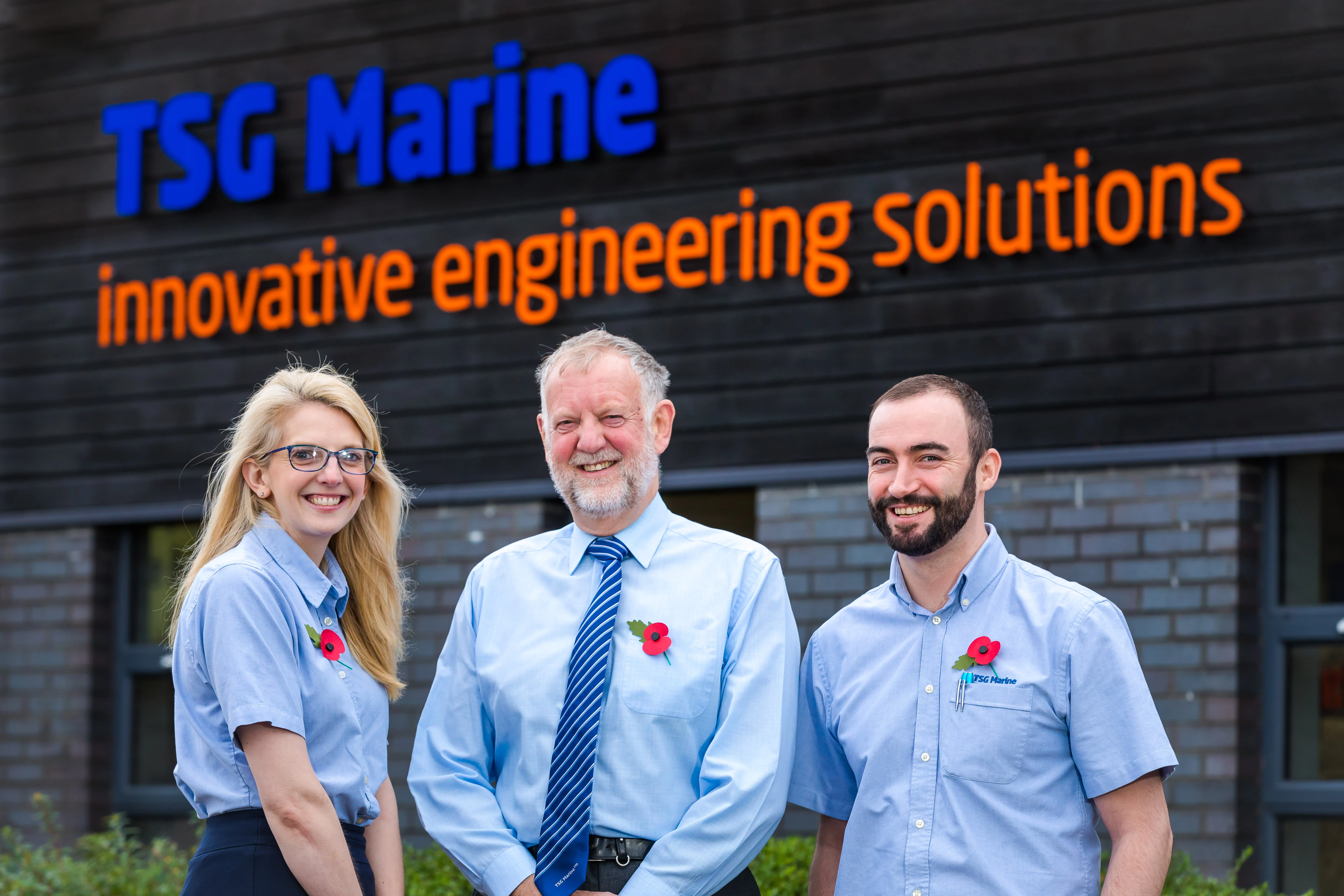 Erika Leadbeater, Operations Director at TSG Marine, Allan Syme, Managing Director and Karl Chipp, Senior Project Manager/ HSEQ Lead and a member of the Senior Management Team at TSG Marine. 