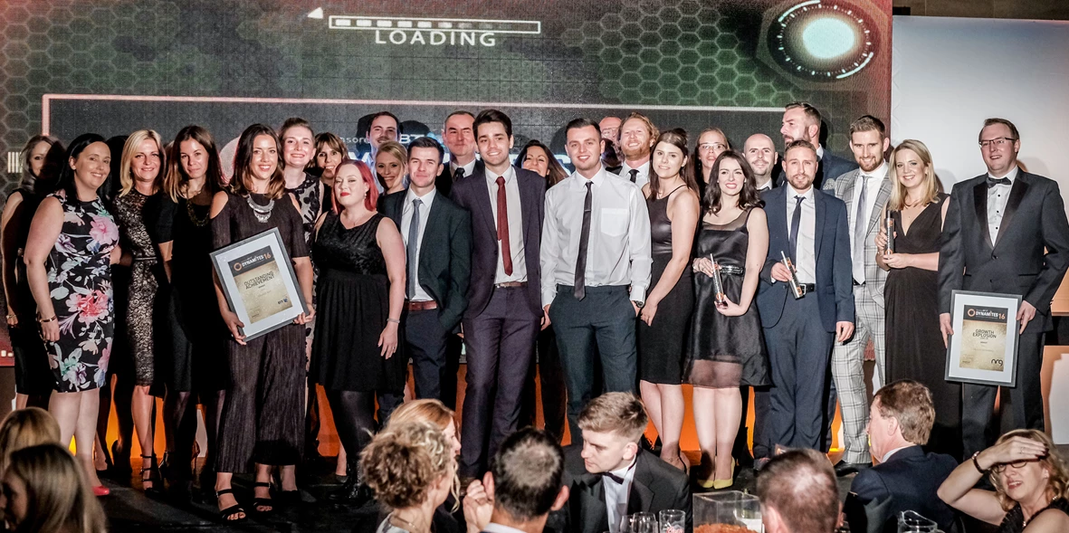 WINNERS ALL … Winners of BT Dynamites 16 take to the stage at last year’s event