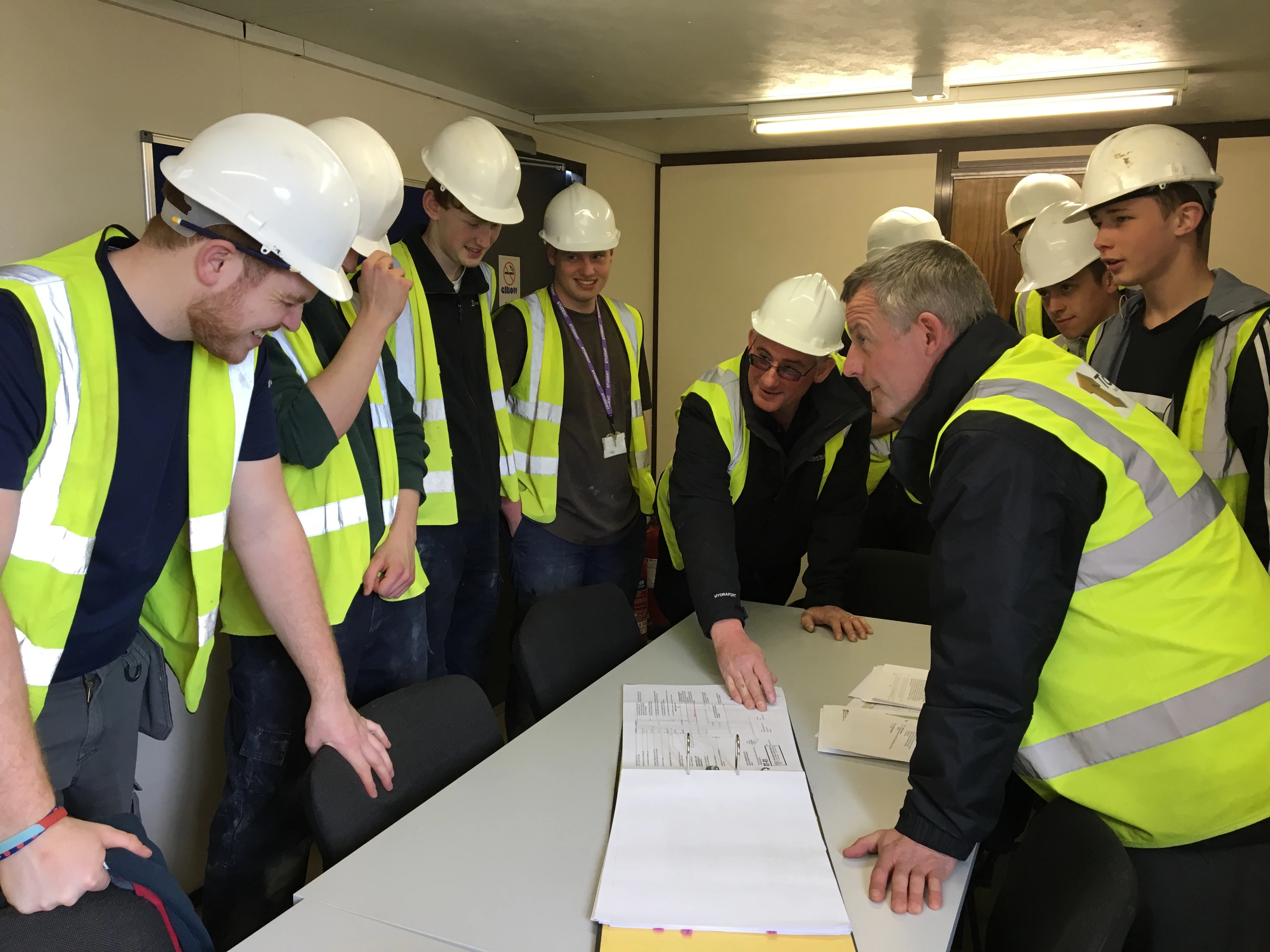 Students view plans at Railway Housing Association's new development in Darlington