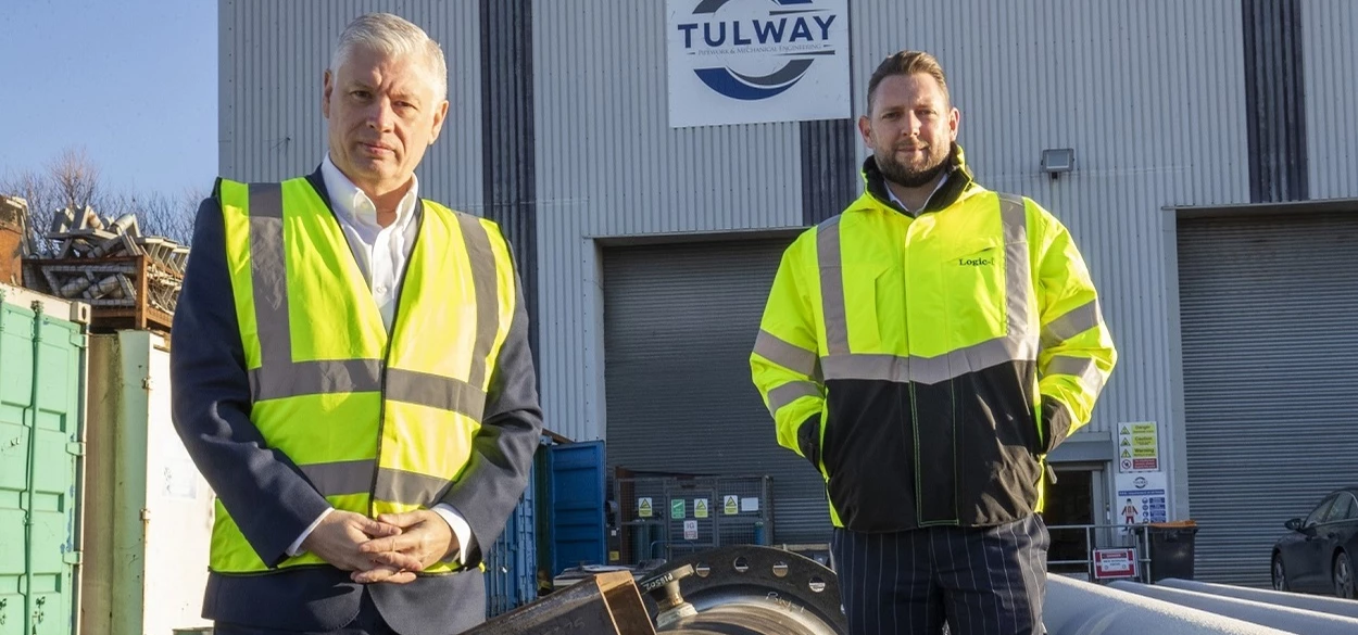 L-R: Kevin Tully and Mike Priestley pictured at Tulway Engineering’s Middlesbrough facility