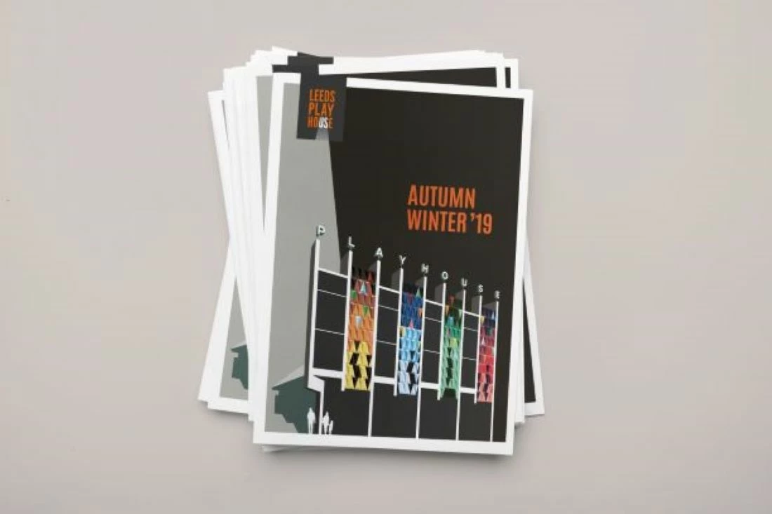 The stunning new brochure created by 10 Associates for Leeds Playhouse.