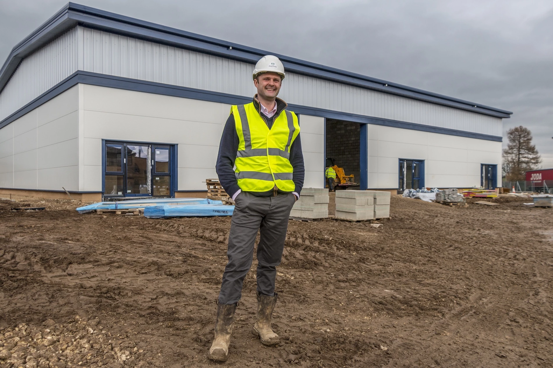 George Marshall at the new Thorp Arch business park development 