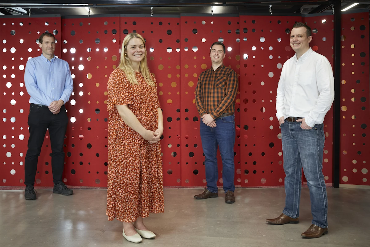 L-r: Simon Benson, Director of Immersive Technology and Bella Copland, Director of Programmes at HOST, CEO Jonathan Lloyd and COO Chris Lawrence from CGHero