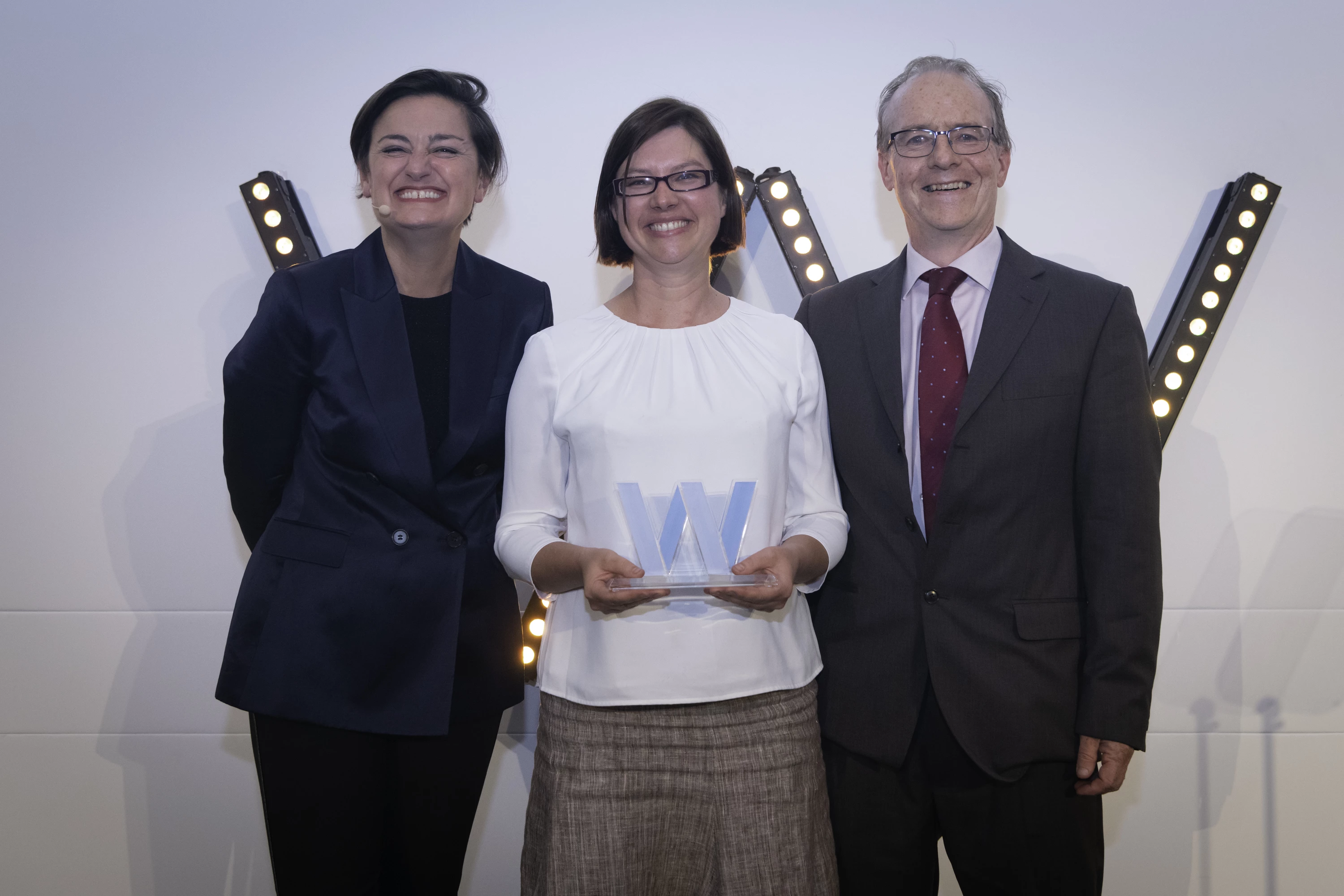 Comedian Zoe Lyons, Naomi L'Estrange and Peter Routledge