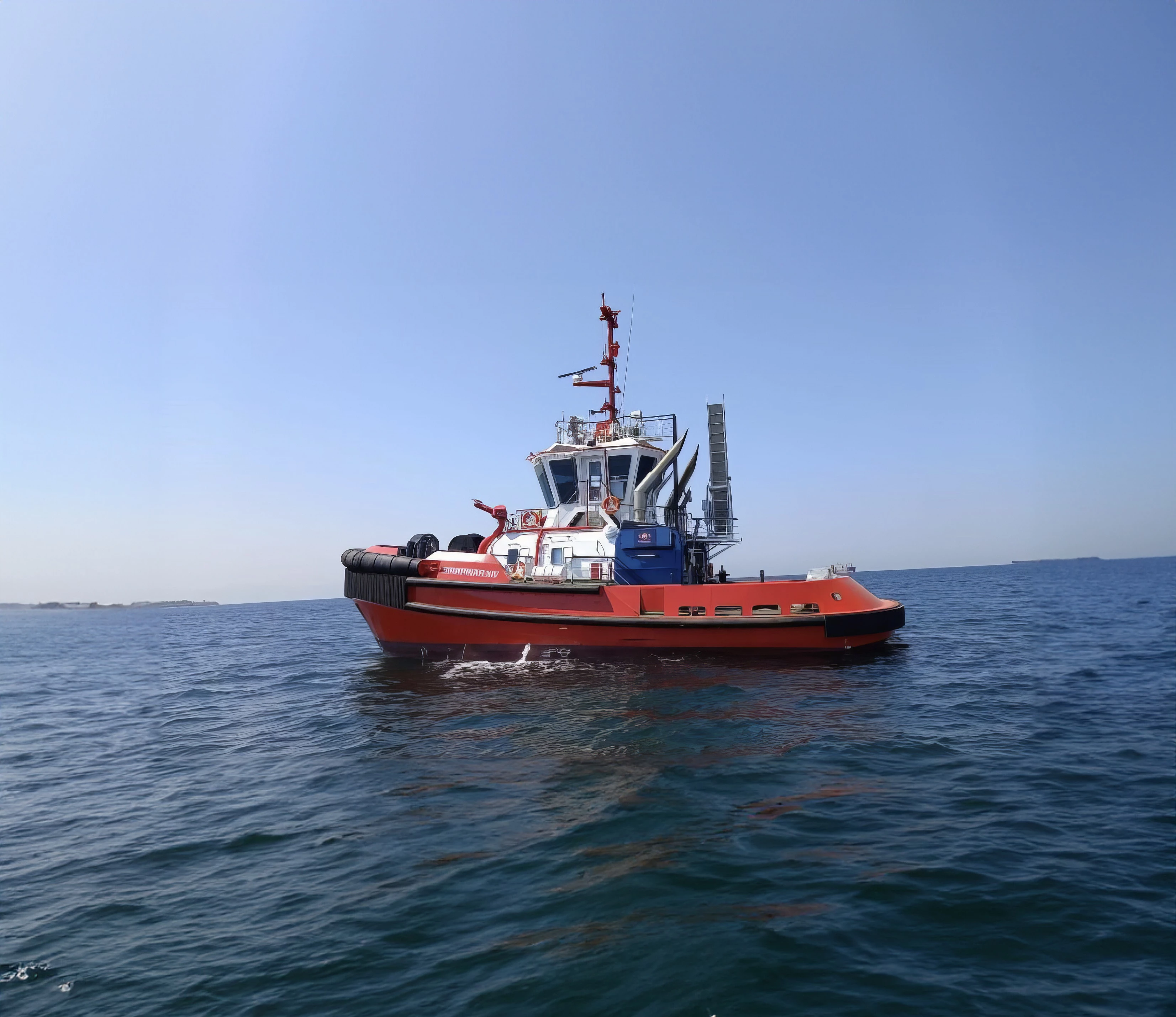 SMS Towage Limited's new TRADESMAN vessel at sea.