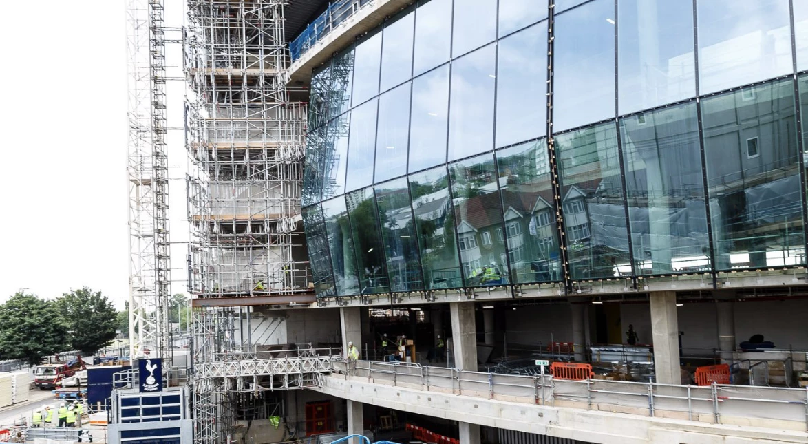 Work continues at Tottenham Hotspur's new stadium.