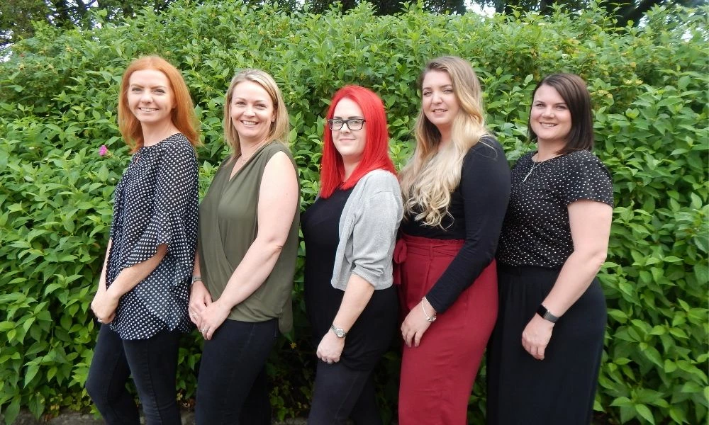 Kirstie Wilson, Account Manager, Laura Batchelor, Client Services Director, Anna Goddard, Account Manager, Heidi Hawkins, Account Executive, Katrina Cliffe, Founder and Managing Director.