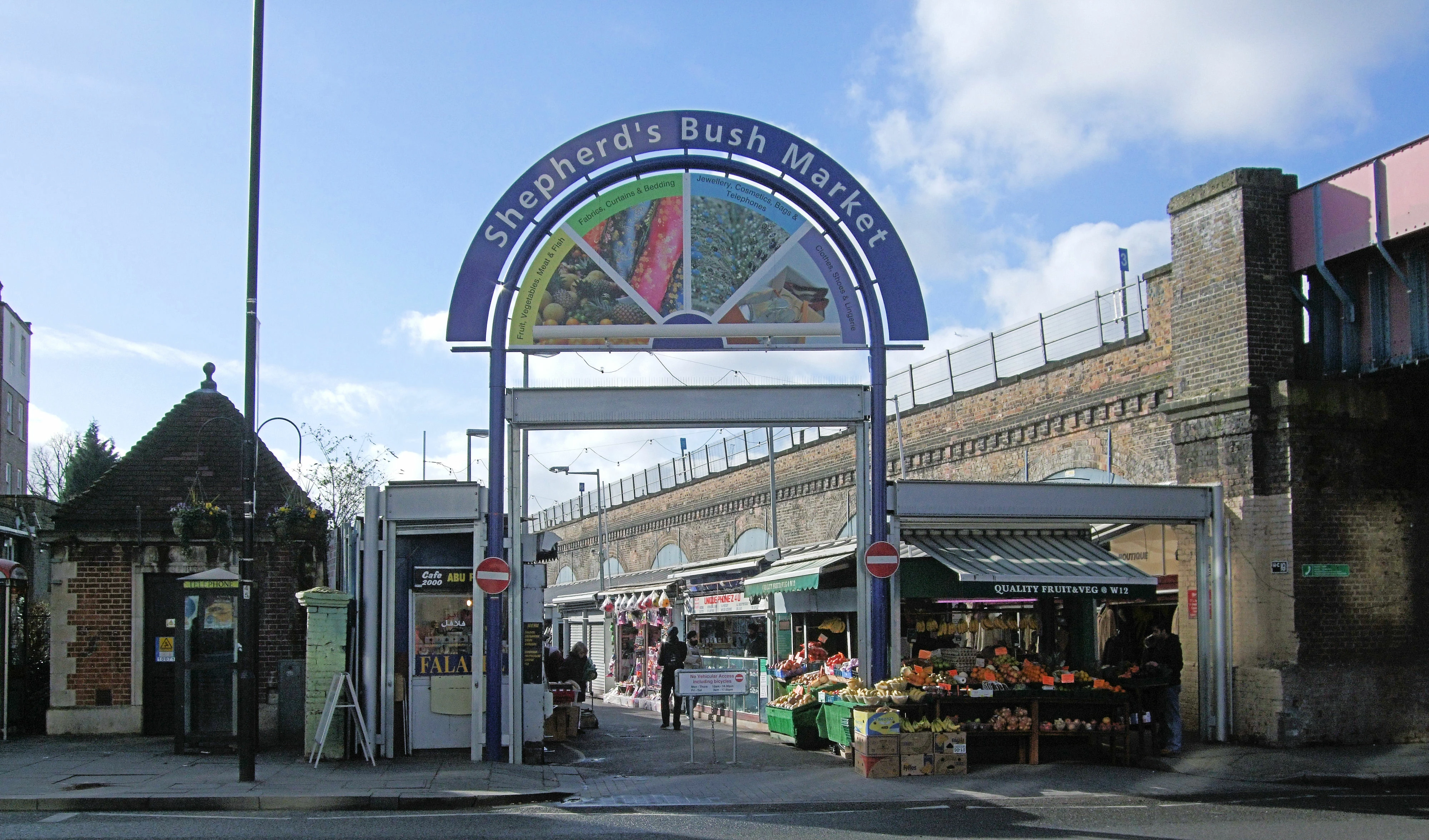 Shepherd's Bush Market (East Entrance), Uxbridge Road - London.