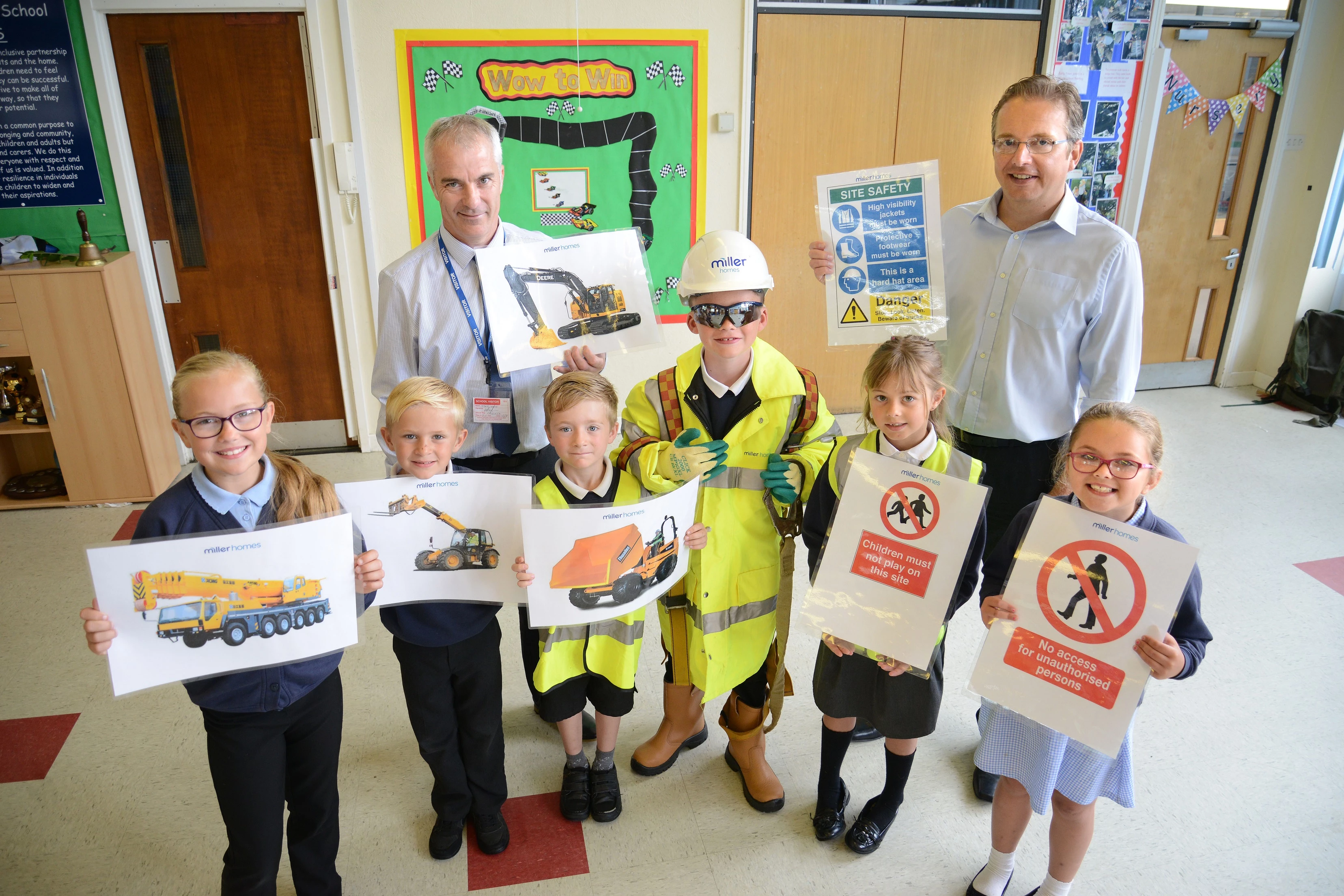 Red Row School pupils enjoyed an assembly on health and safety from Miller Homes