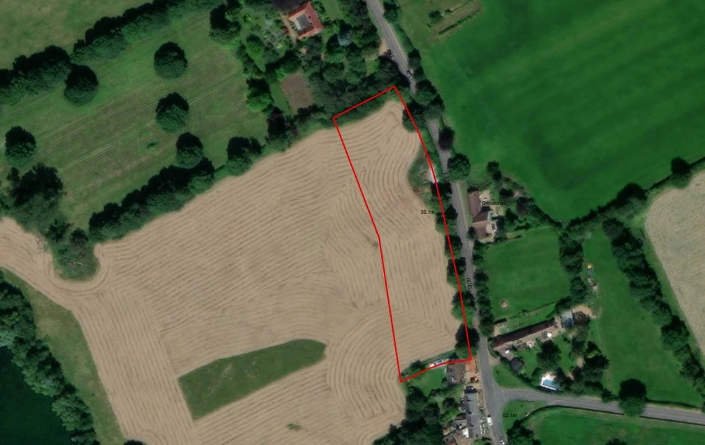 Land near Harrold where up to 17 homes could be built