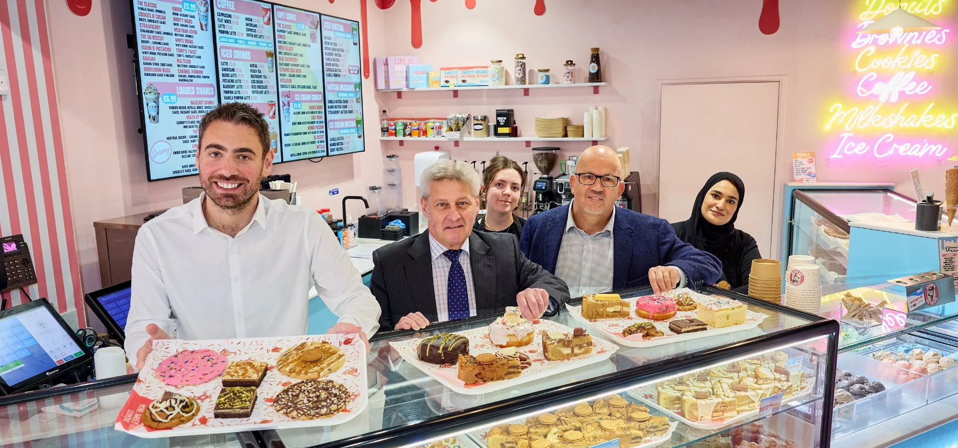 Left to right, Harry Clavane, Batch'd; Alex McWhirter, Finance Yorkshire; Emma Kelly, Batch'd; Ian Brown, Finance Yorkshire; and Nahid Ahmed, Batch'd.jpg