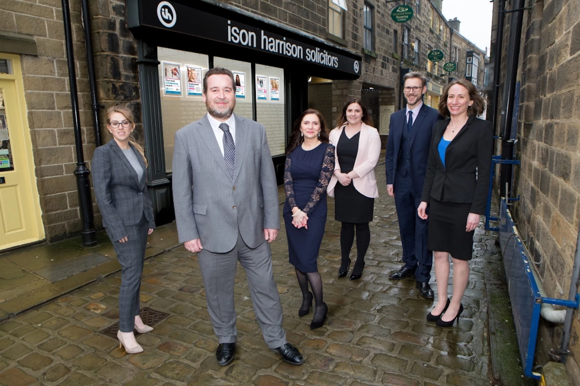 Ison Harrison partner Nigel Cowley (front) and the team at the new Otley office with managing partner Jonathan Wearing (second from right)