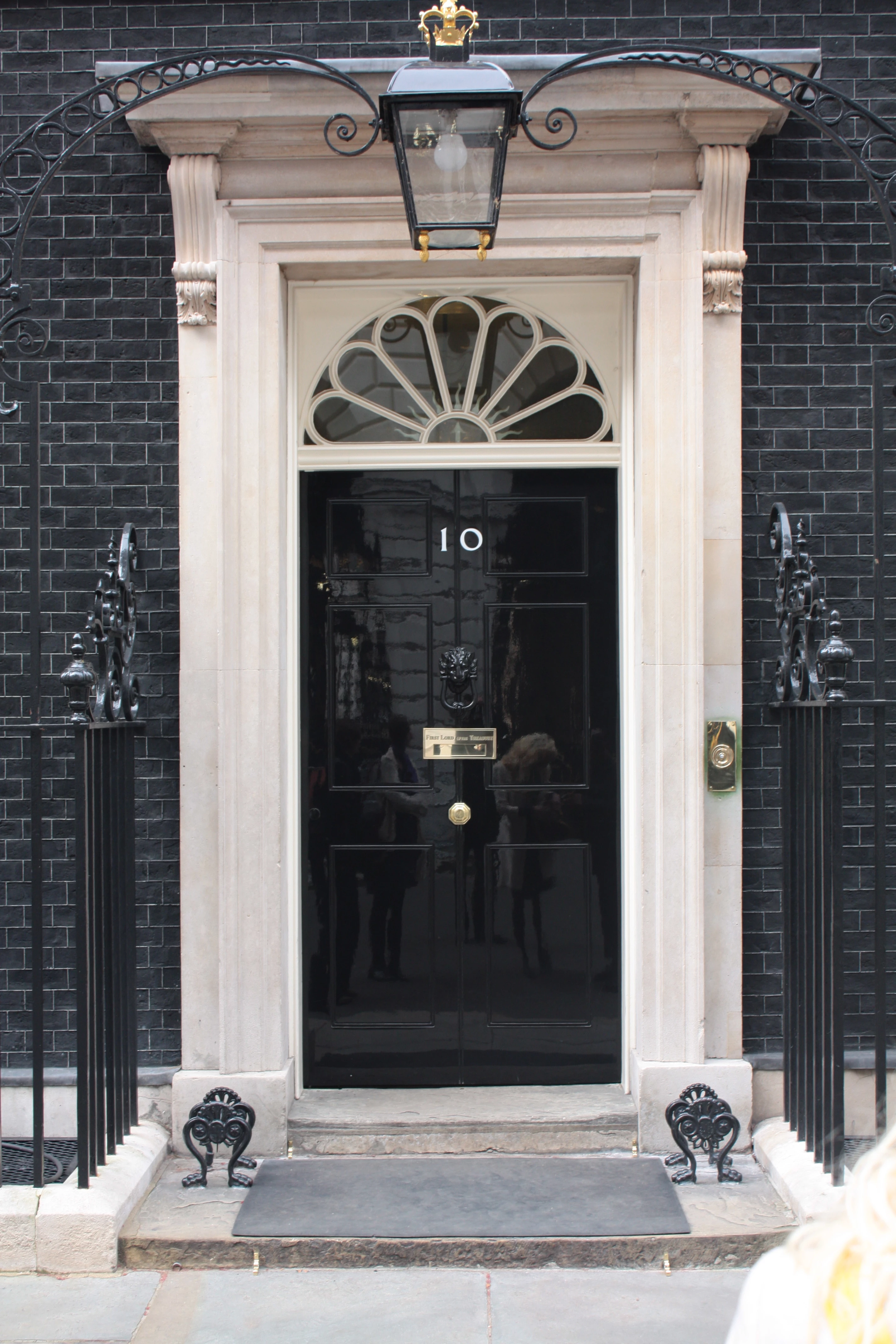 Front door of Number 10 Downing Street.