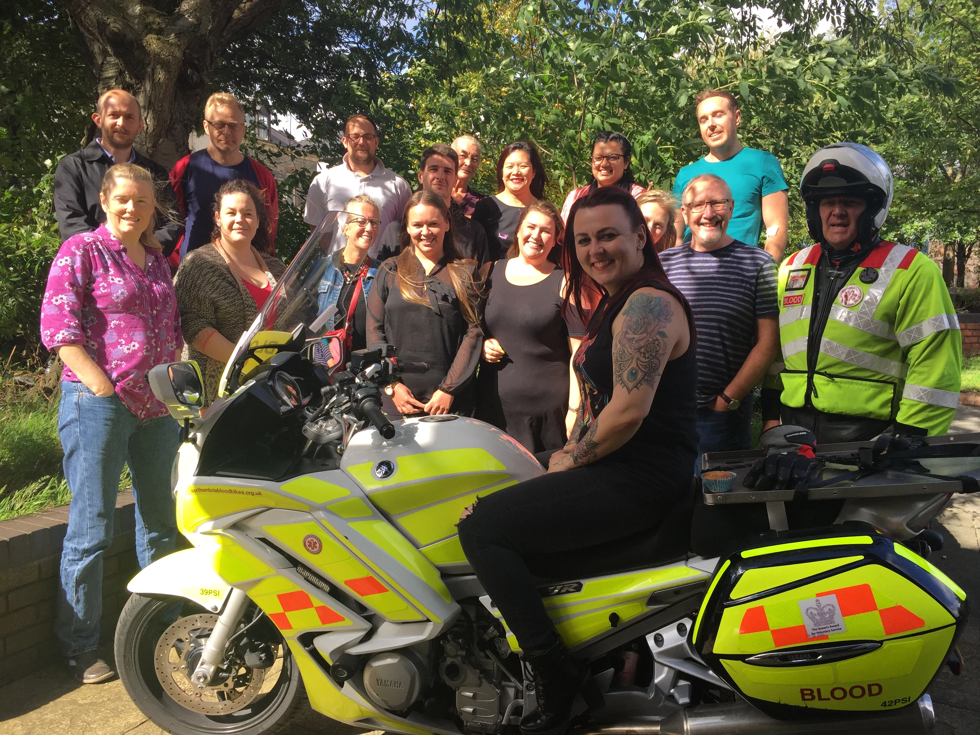 Cintra HR & Payroll Services staff and Northumbria Blood Bikes