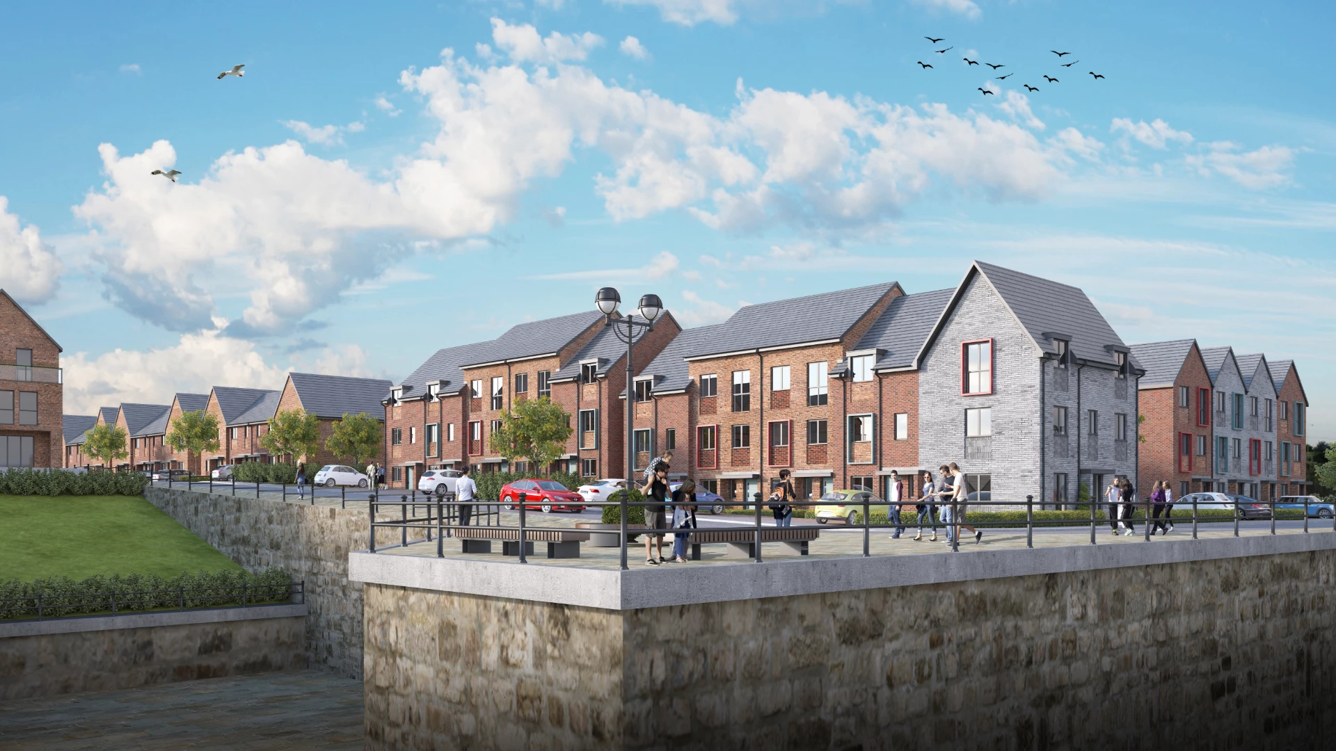 Artist’s impressions of new homes in Holborn, South Shields. 