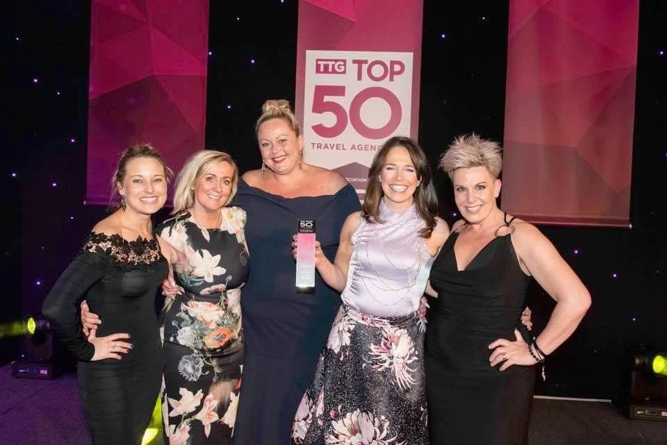 (Left to right) Sophie Griffiths: Editor TTG, Nicki Tempest Mitchell: Head of Sales Thomas Cook, Jayne Loftus: Regional Manager Thomas Cook, Sandra Foreman: Store Manager Thomas Cook, Lindsay Garvey-Jones: Holiday Extras